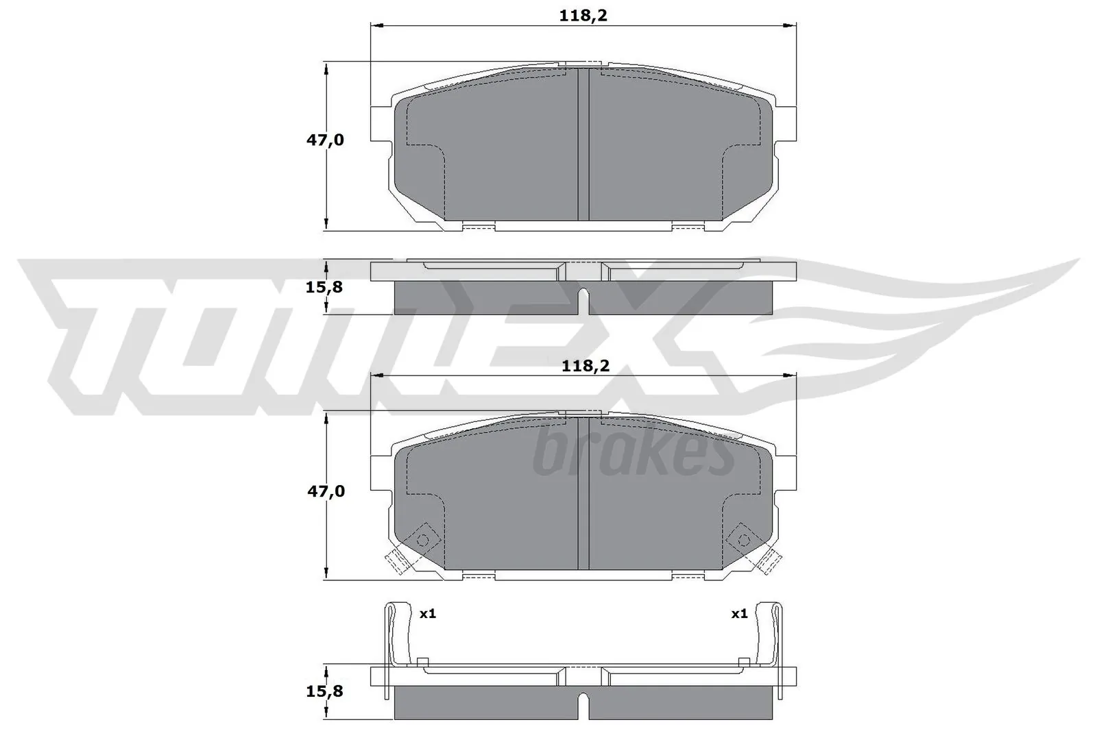 Brake Pad Set, disc brake TX 14-95