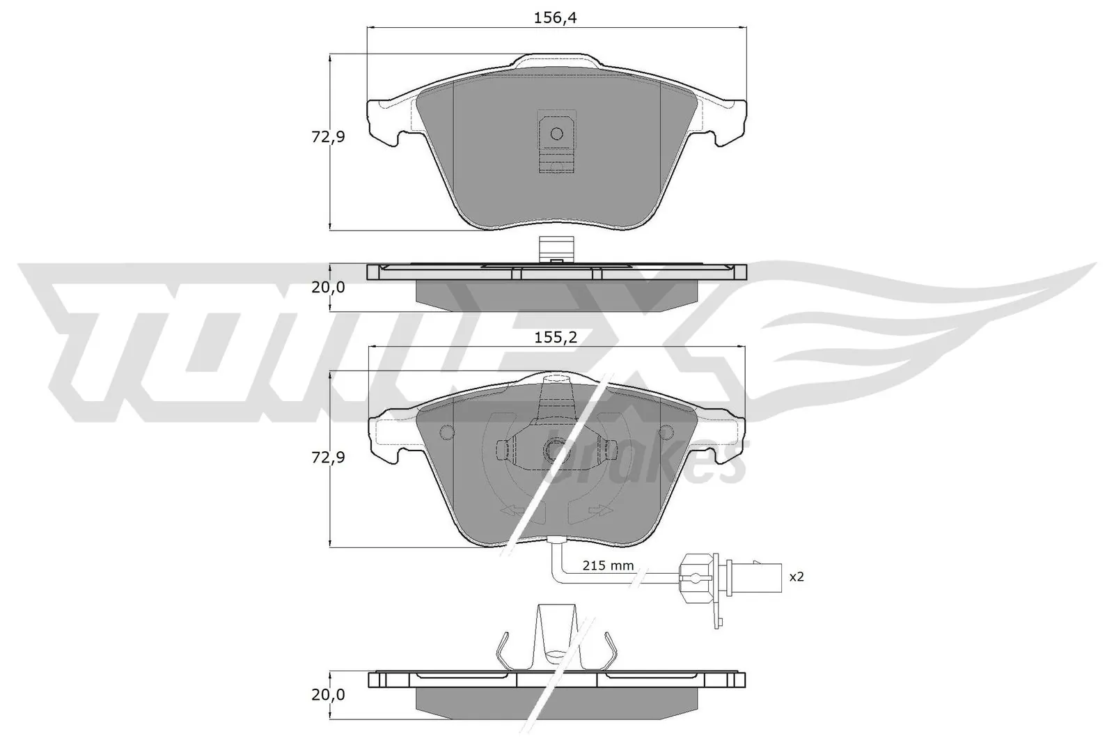 Brake Pad Set, disc brake TX 13-14