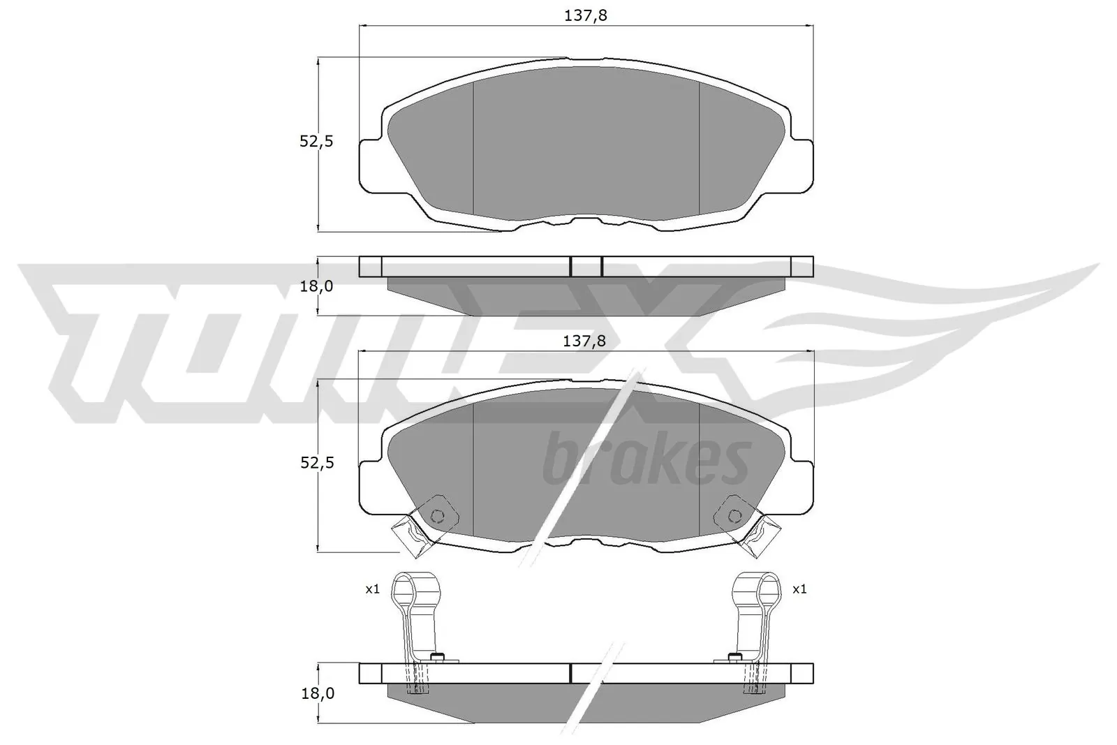 Brake Pad Set, disc brake TX 10-98