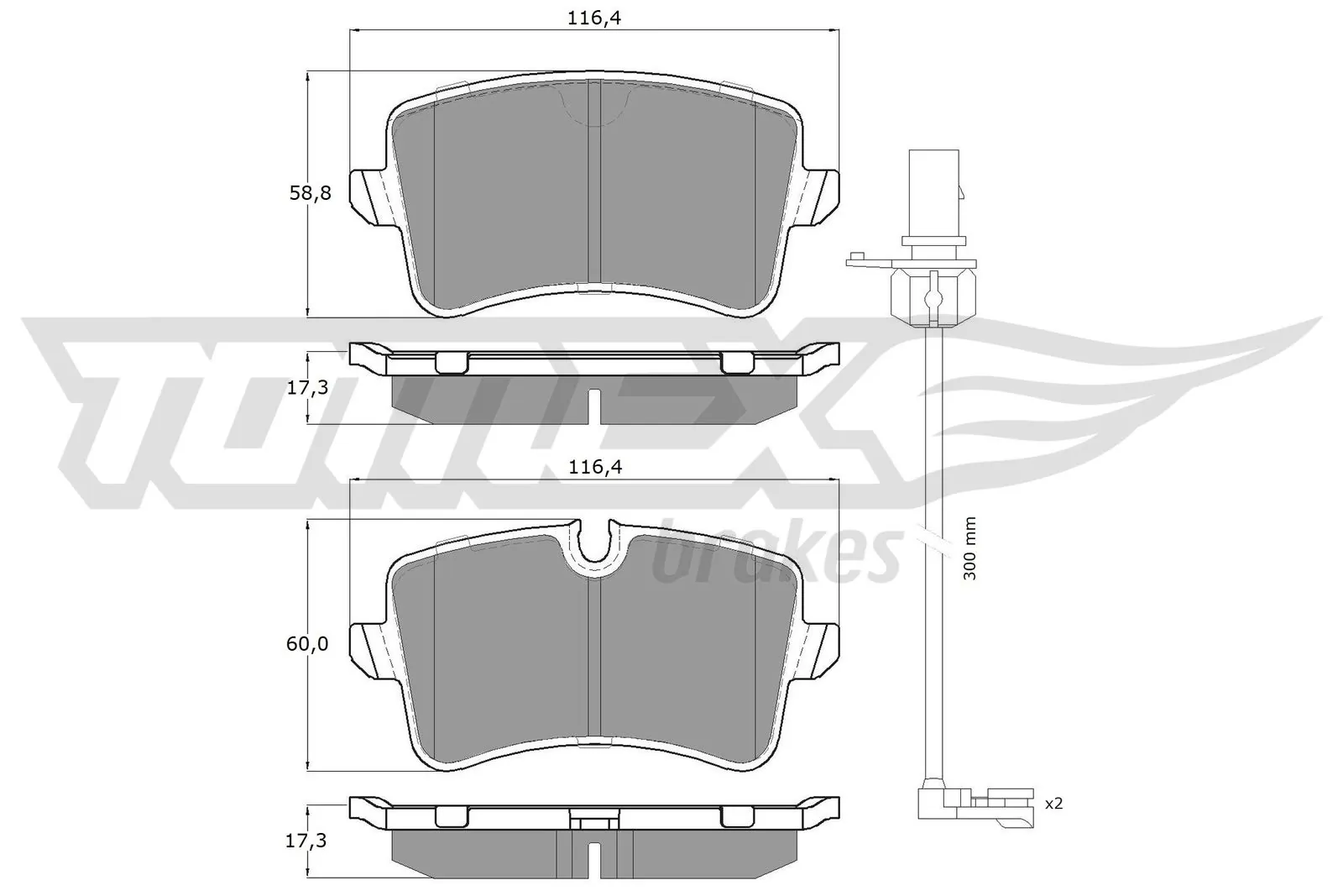 Brake Pad Set, disc brake TX 16-81