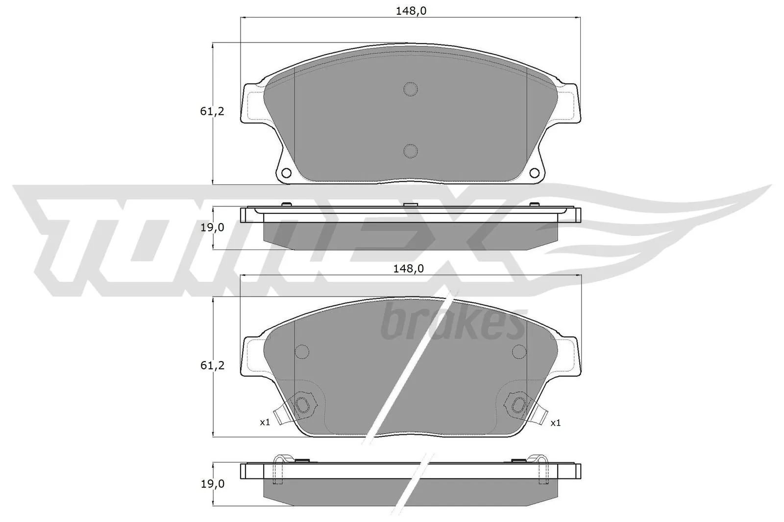 Brake Pad Set, disc brake TX 16-51