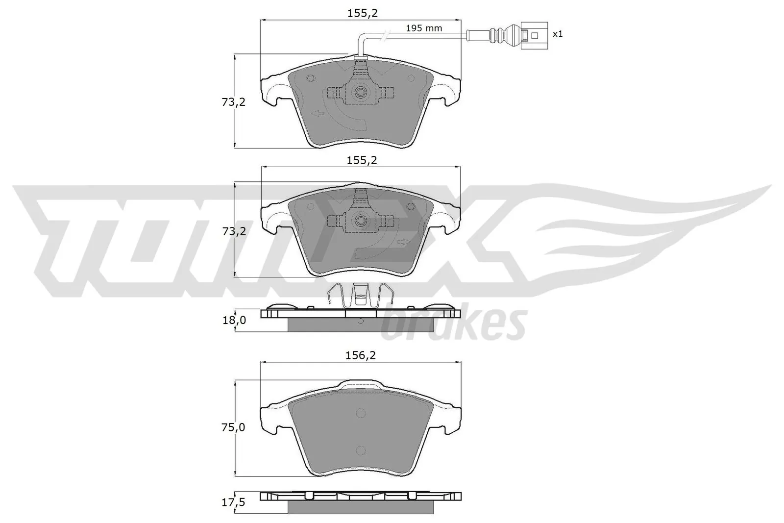 Brake Pad Set, disc brake TX 13-931