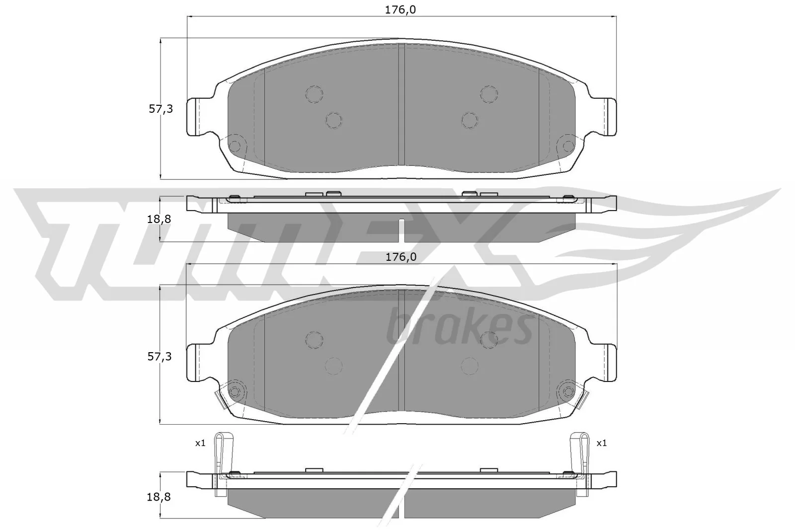 Brake Pad Set, disc brake TX 15-52