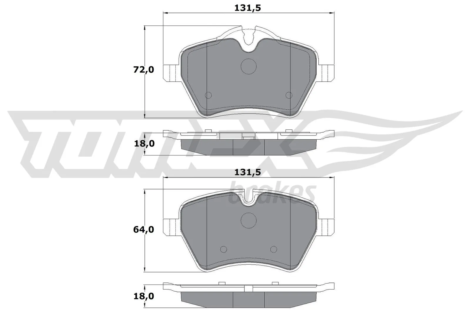 Brake Pad Set, disc brake TX 16-04