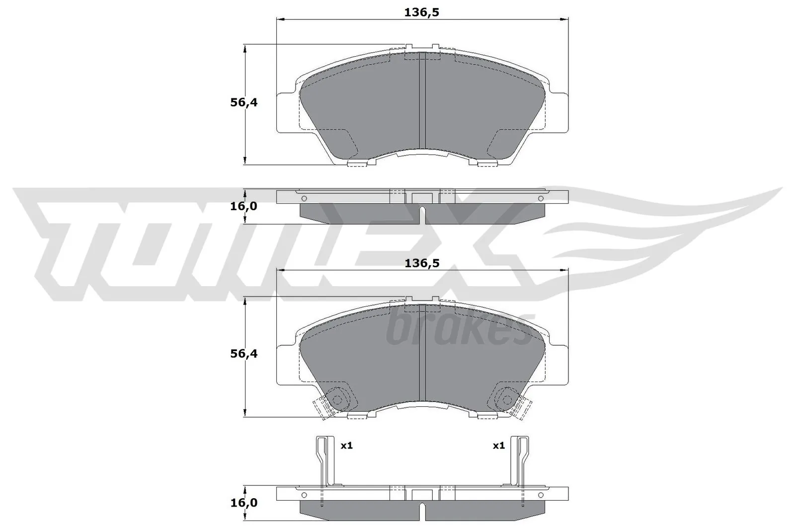 Brake Pad Set, disc brake TX 17-55