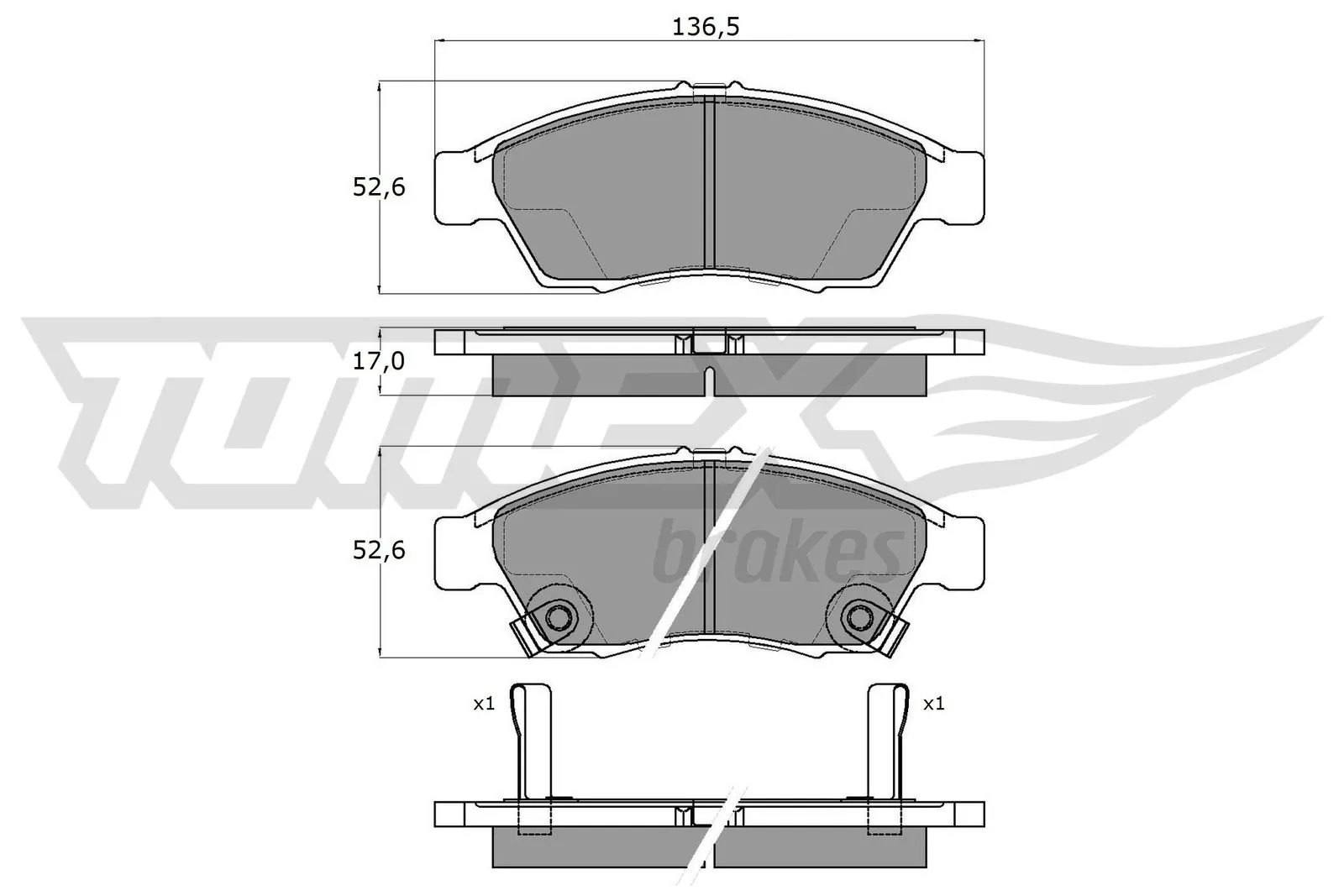 Brake Pad Set, disc brake TX 16-08