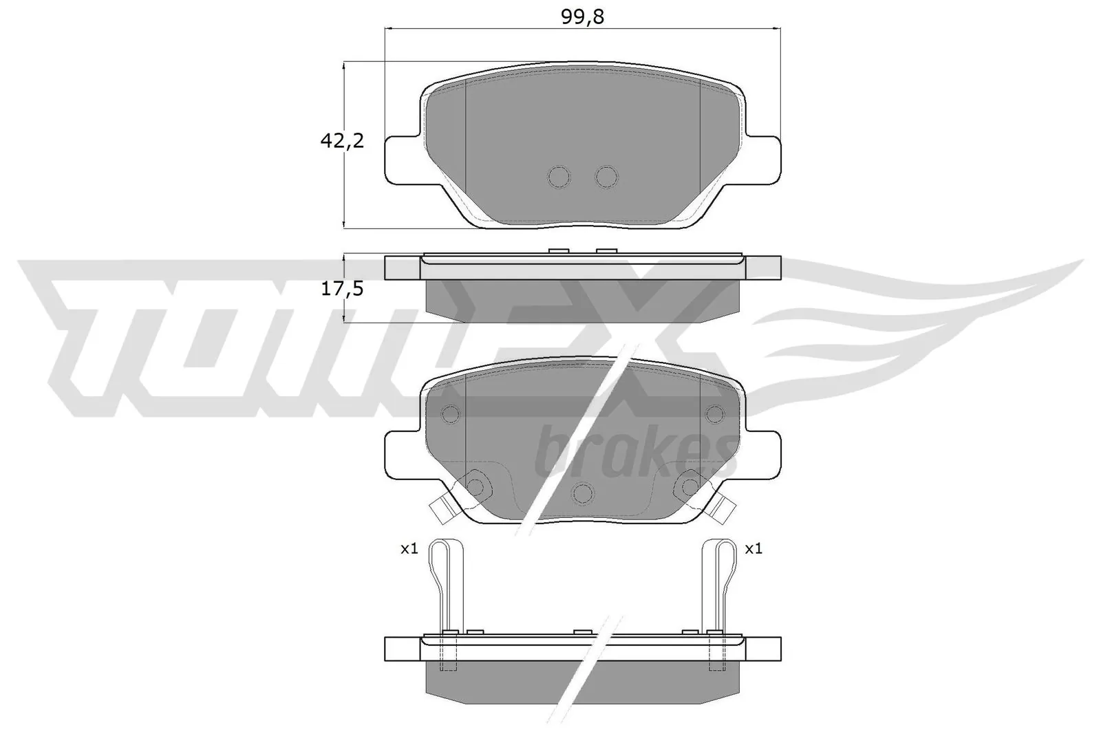 Brake Pad Set, disc brake TX 18-20