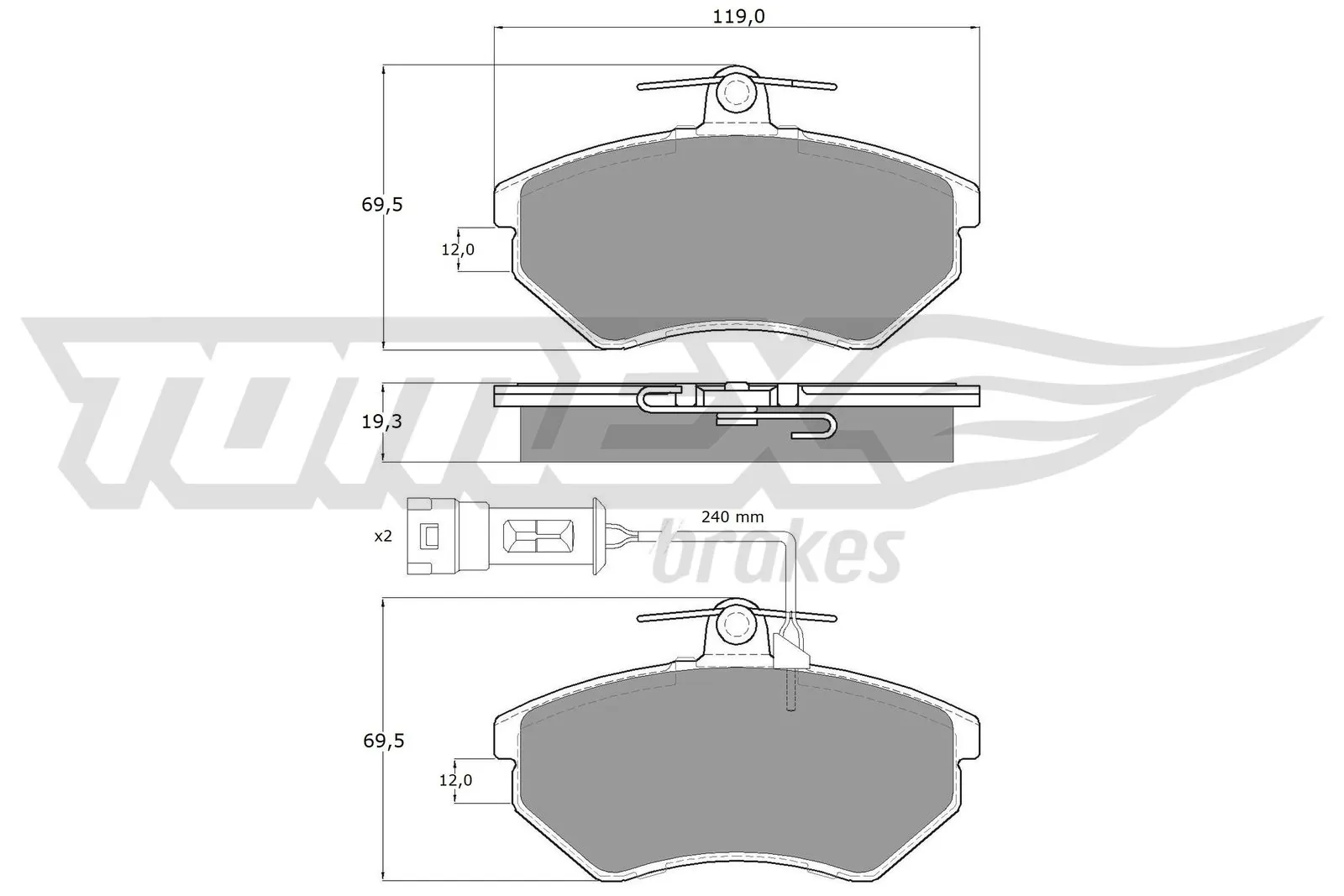 Brake Pad Set, disc brake TX 10-111