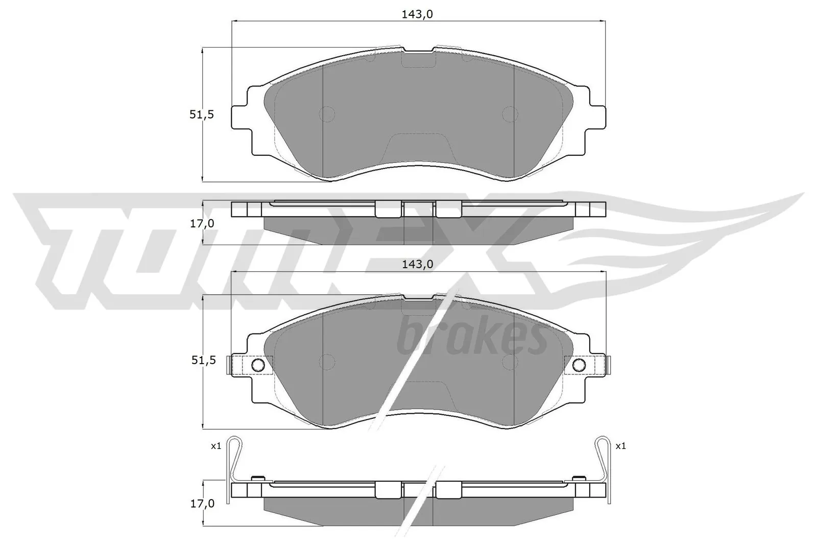 Brake Pad Set, disc brake TX 11-80