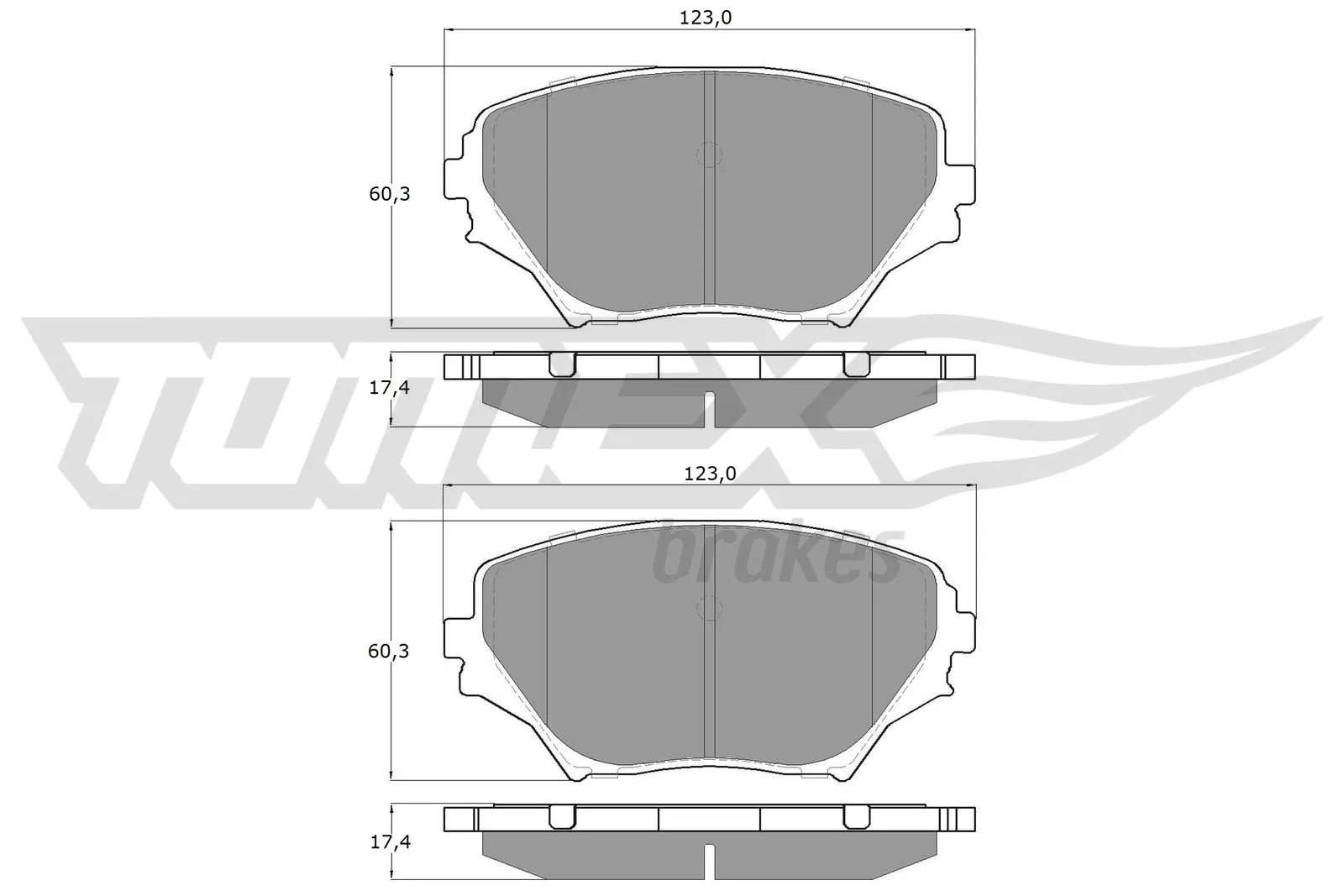 Brake Pad Set, disc brake TX 13-85