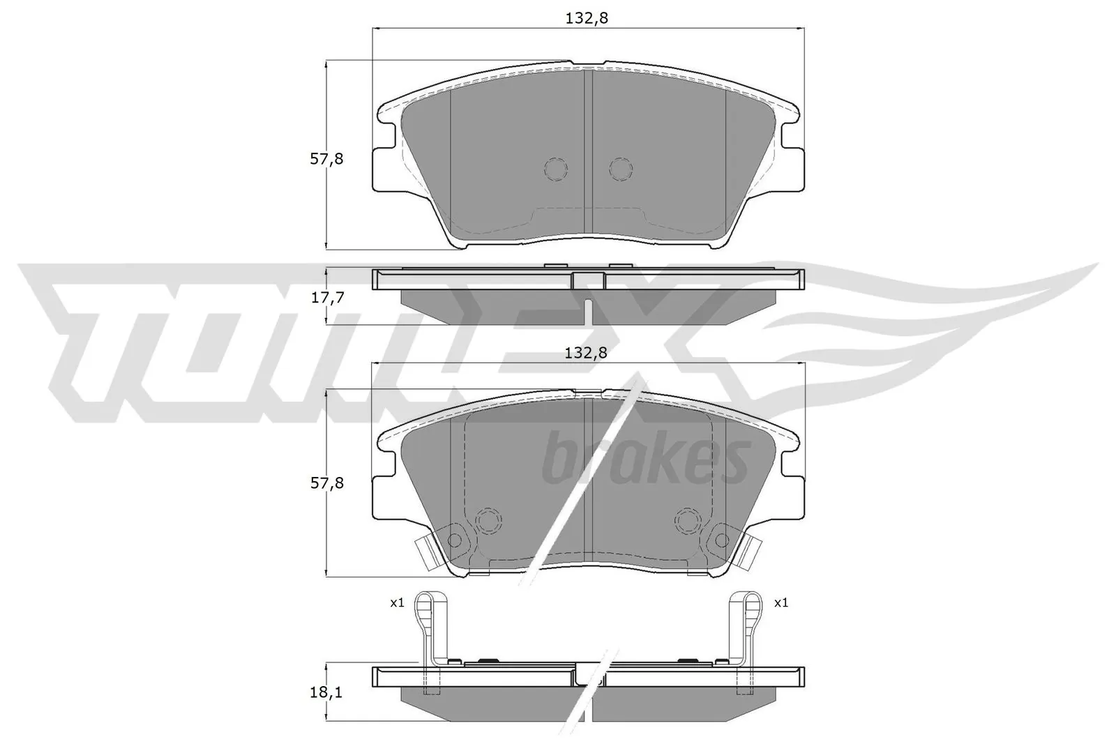 Brake Pad Set, disc brake TX 19-01