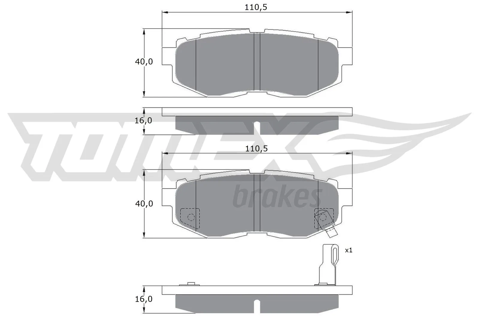 Brake Pad Set, disc brake TX 17-66