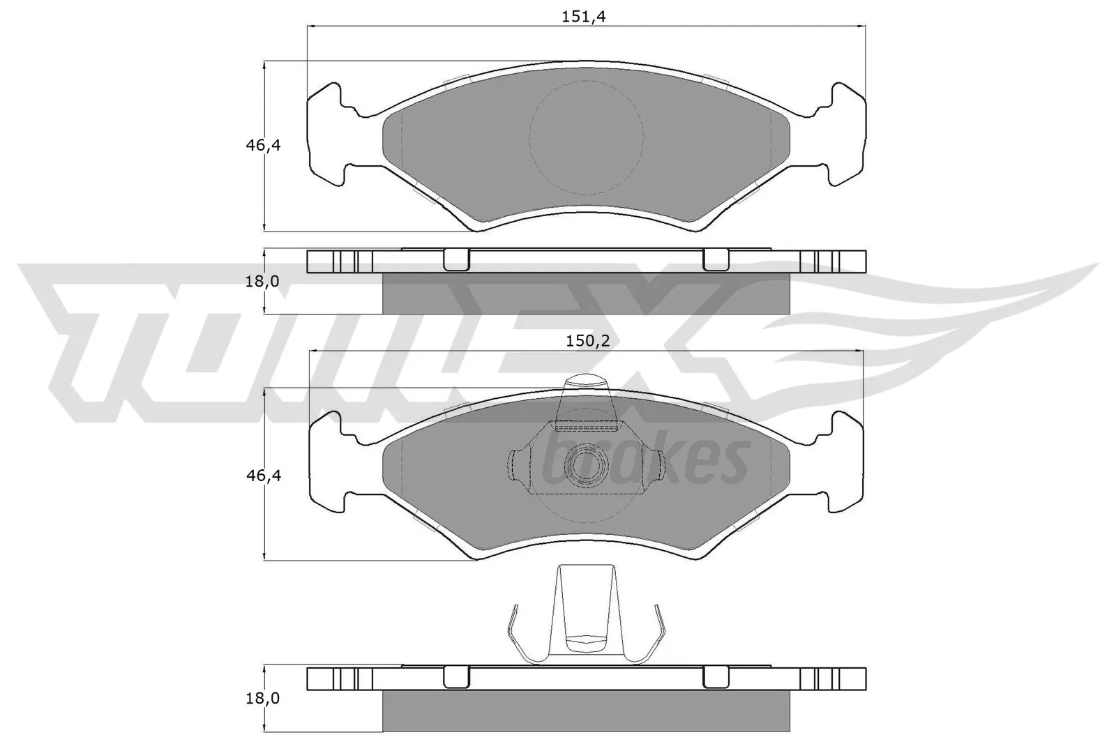 Brake Pad Set, disc brake TX 12-52