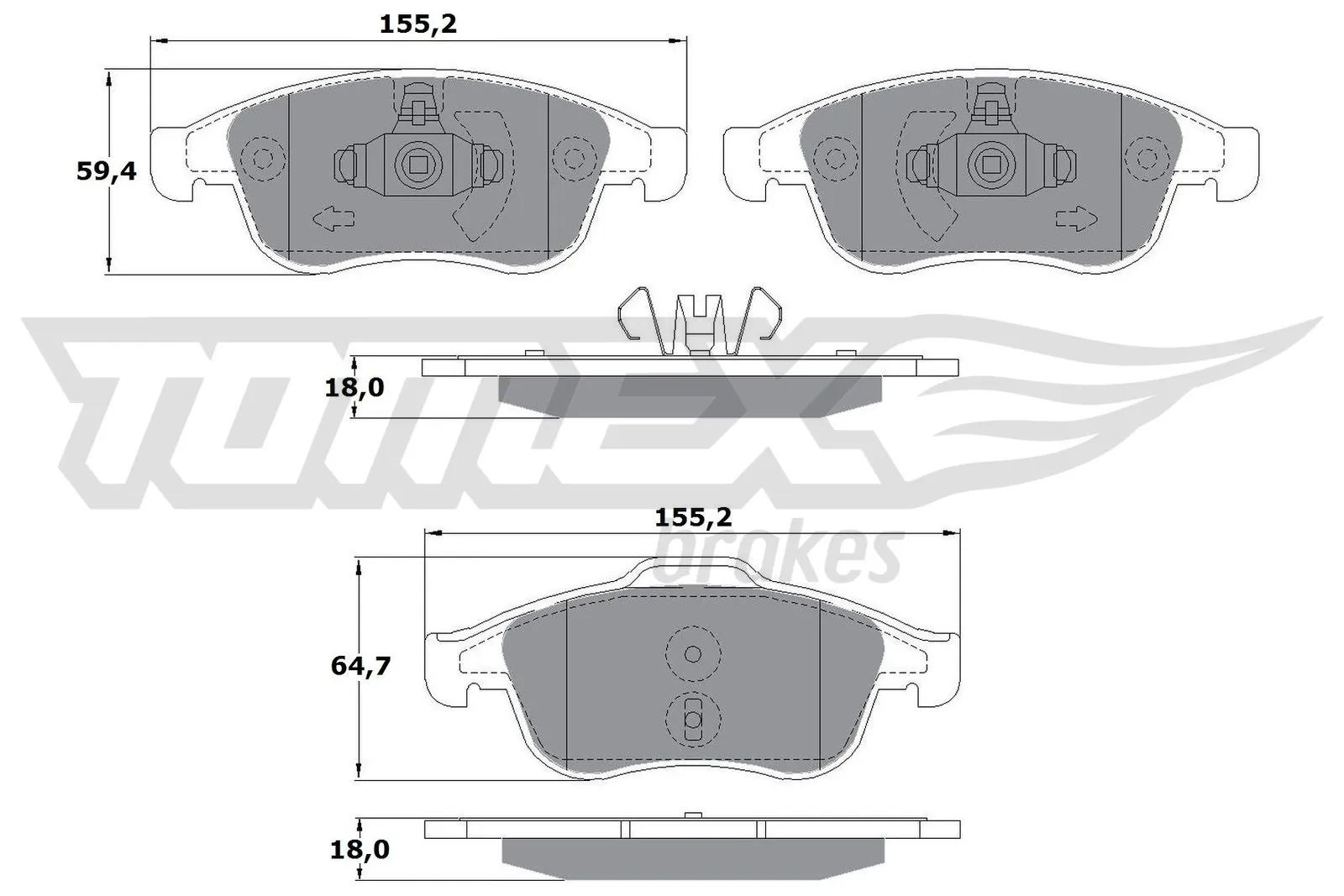 Brake Pad Set, disc brake TX 16-41