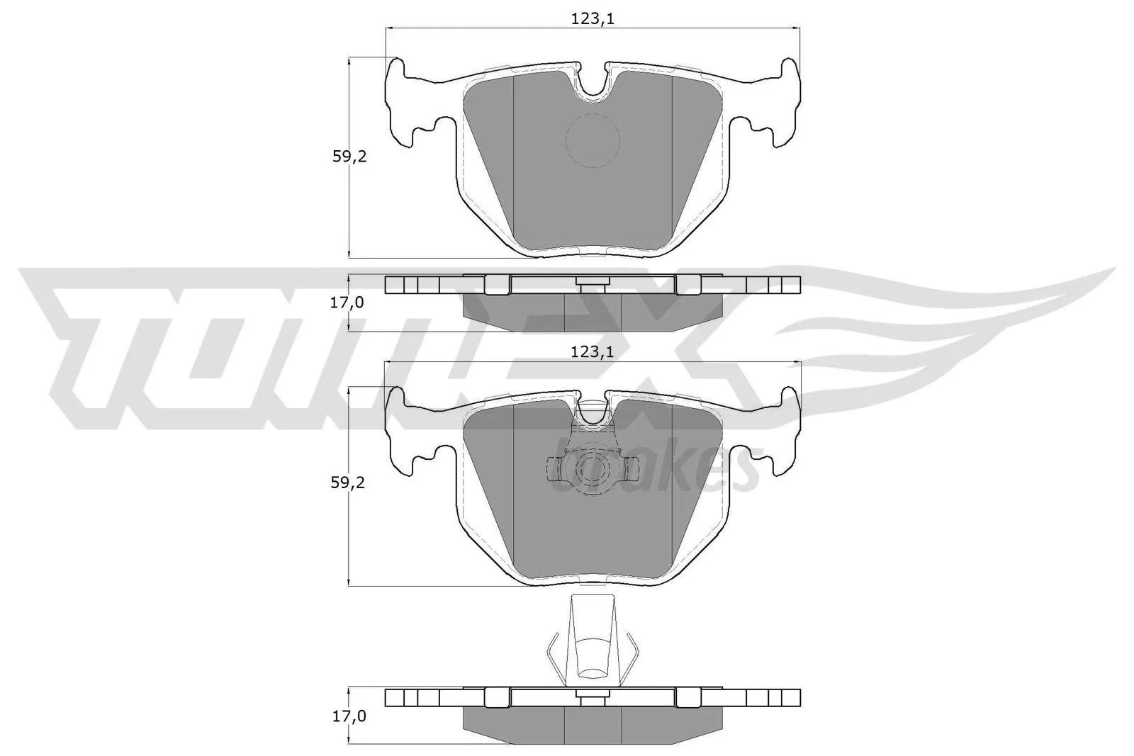 Brake Pad Set, disc brake TX 13-19