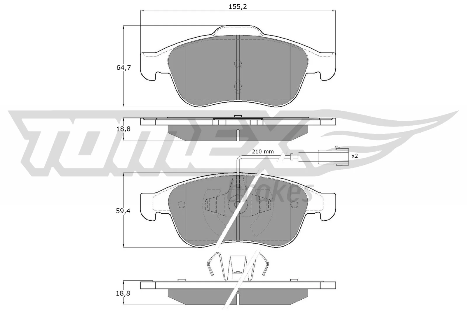 Brake Pad Set, disc brake TX 16-62