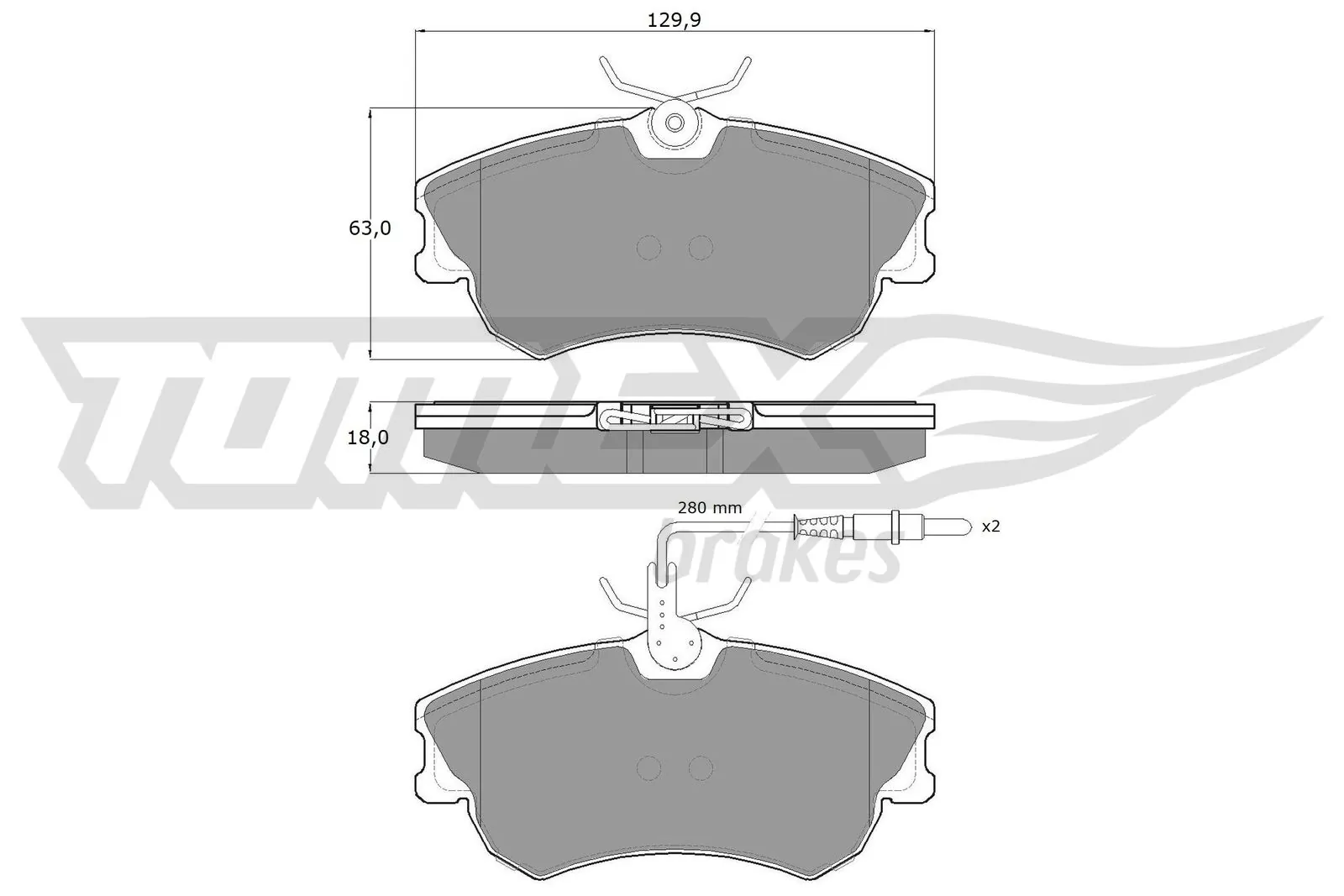 Brake Pad Set, disc brake TX 13-47