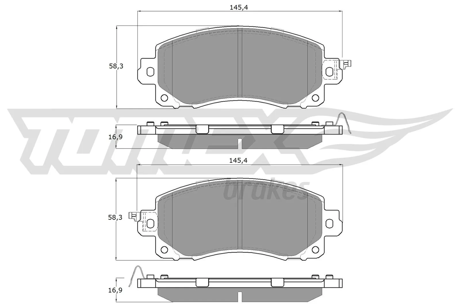 Brake Pad Set, disc brake TX 16-12