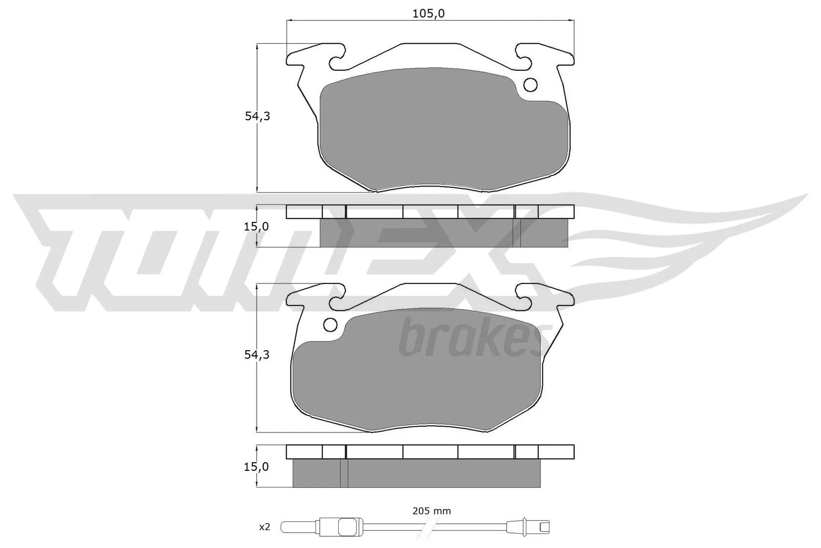 Brake Pad Set, disc brake TX 10-342