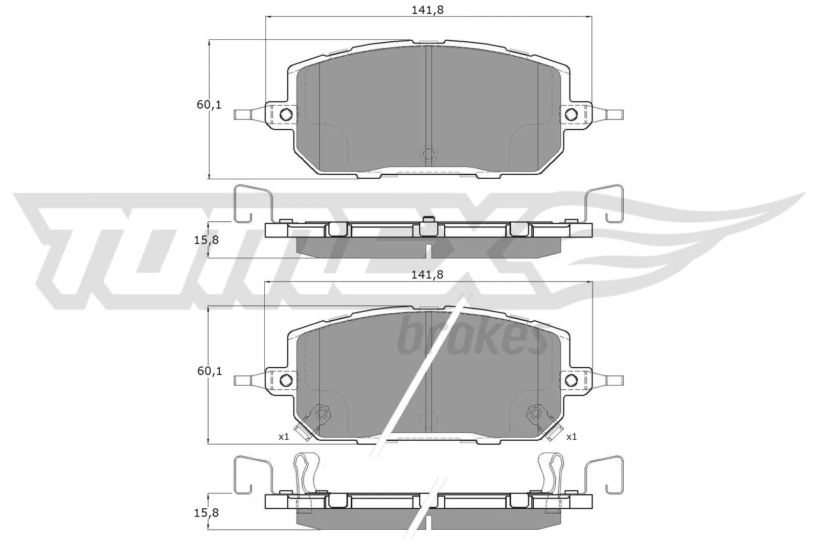 Brake Pad Set, disc brake TX 60-28