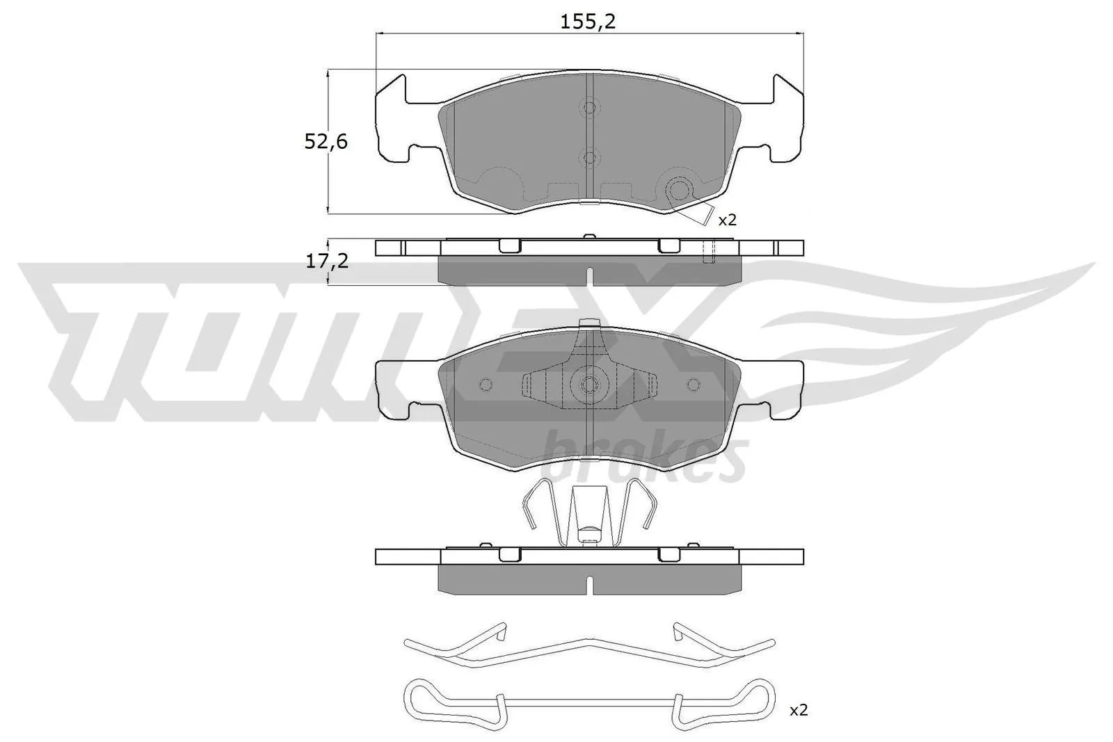 Brake Pad Set, disc brake TX 17-92
