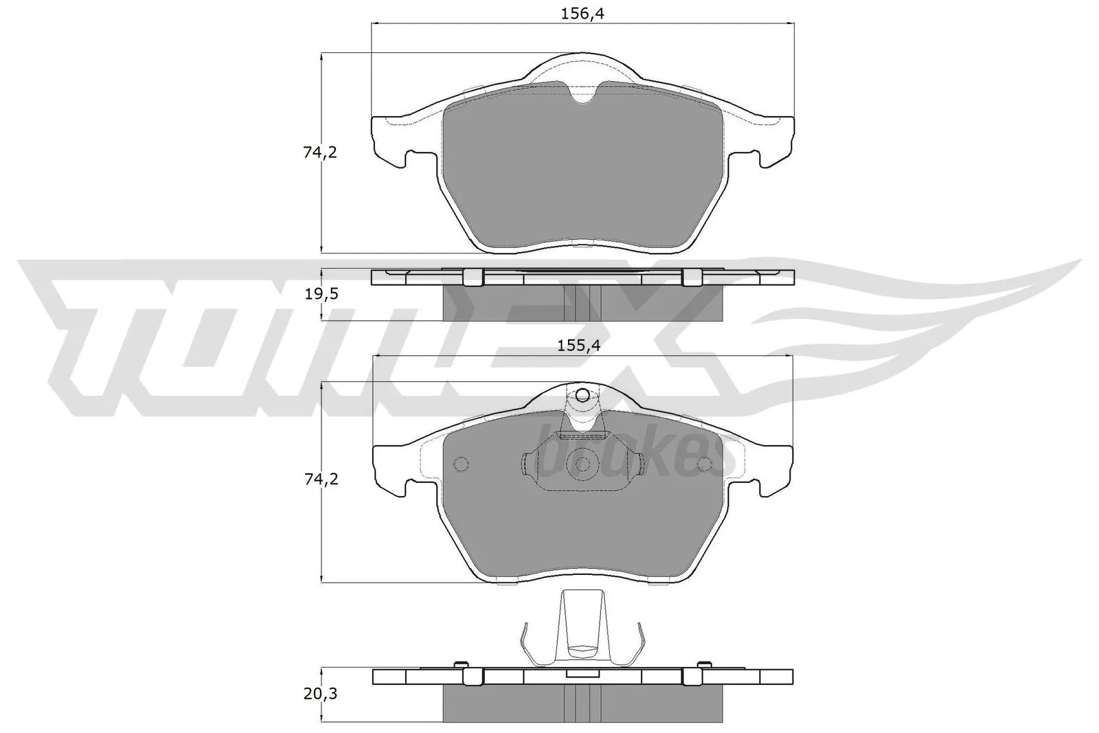 Brake Pad Set, disc brake TX 12-25