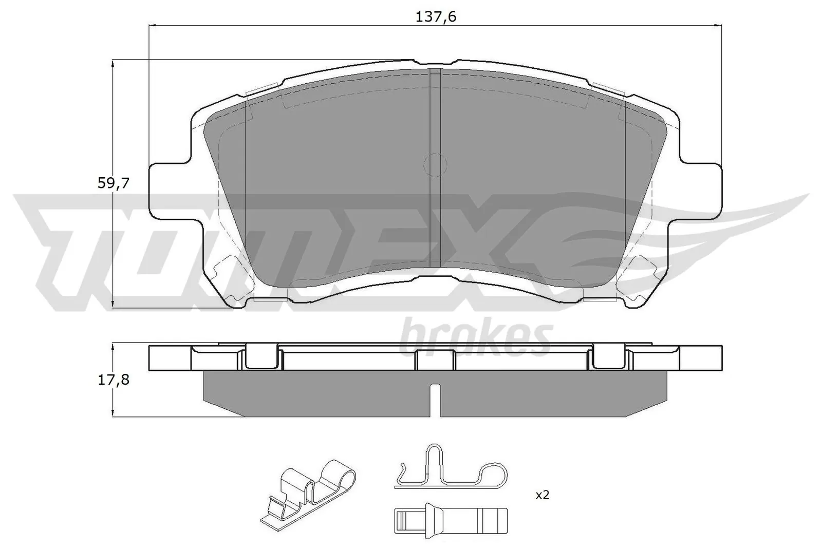 Brake Pad Set, disc brake TX 15-45