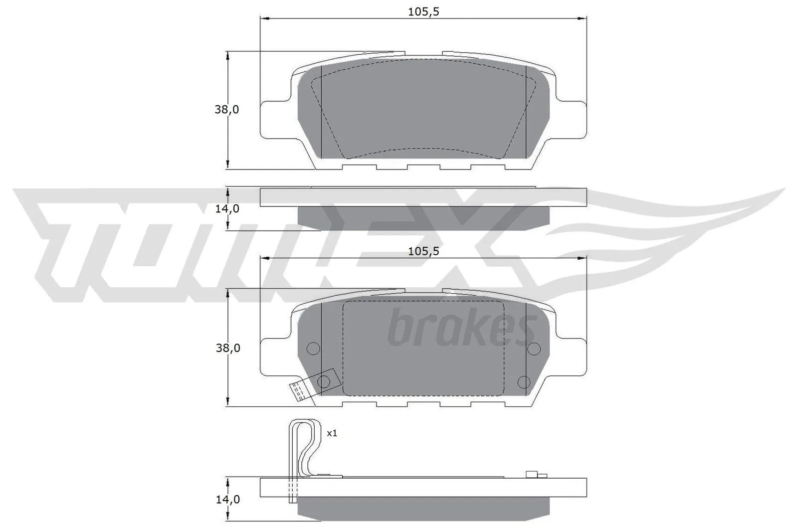 Brake Pad Set, disc brake TX 14-21