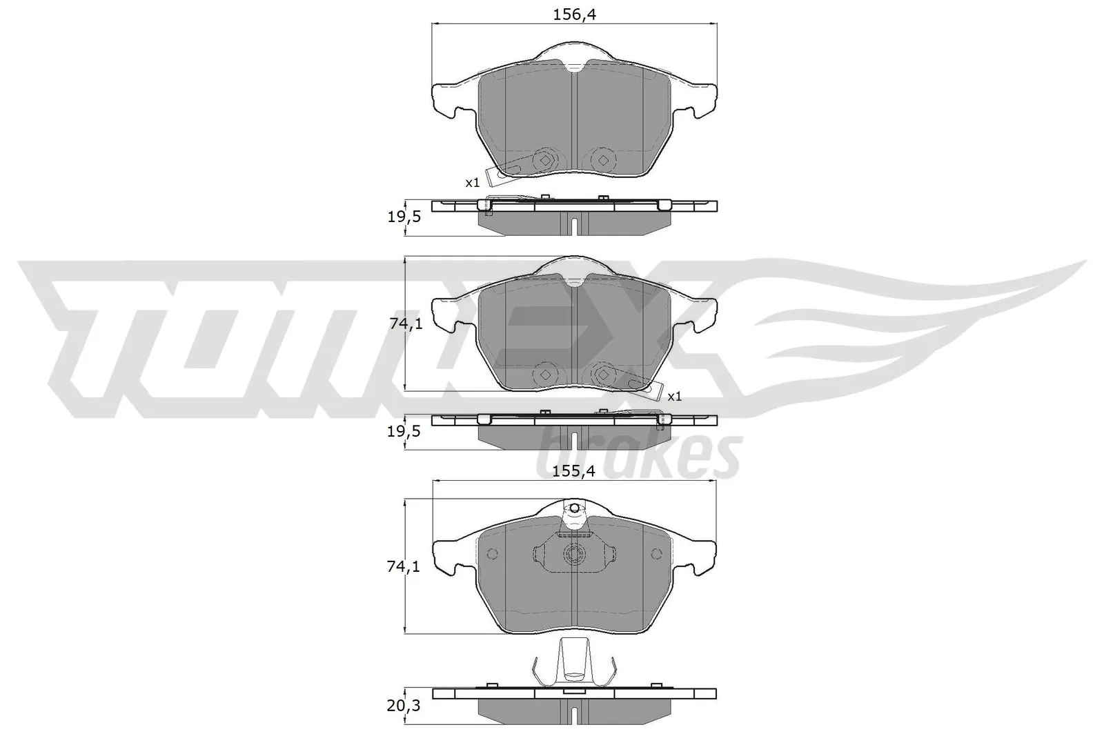 Brake Pad Set, disc brake TX 13-57