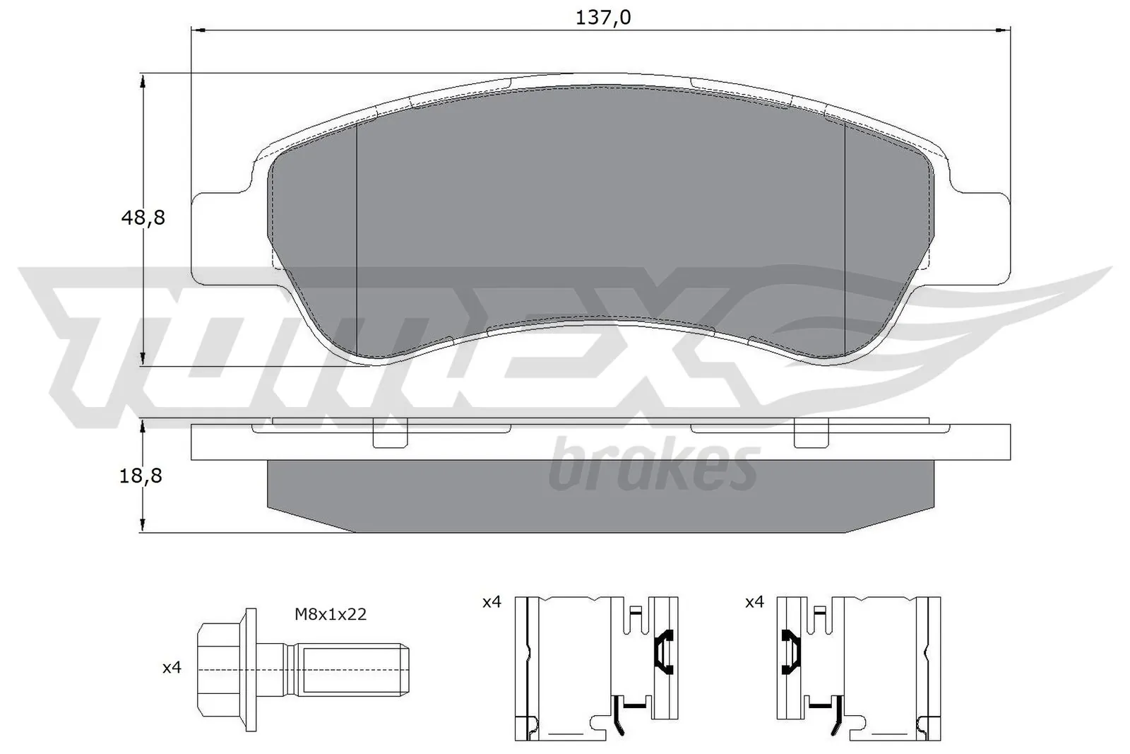 Brake Pad Set, disc brake TX 14-41
