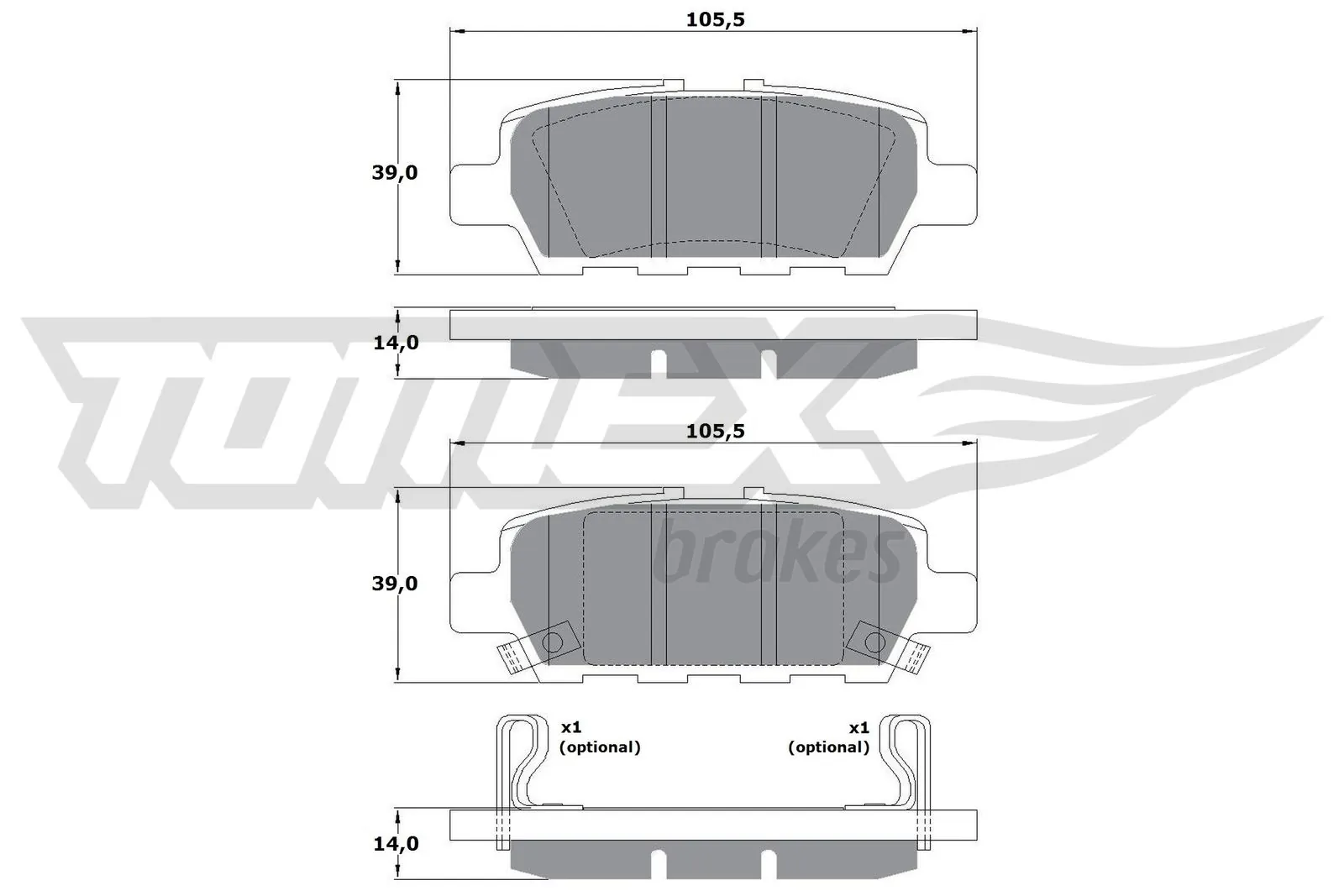 Brake Pad Set, disc brake TX 17-57