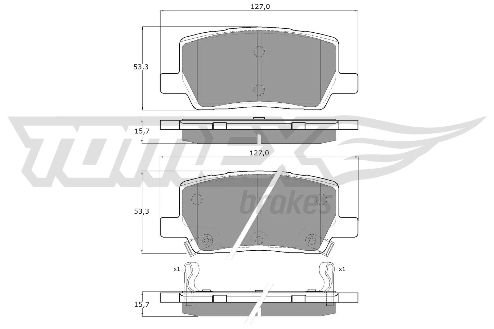 Brake Pad Set, disc brake TX 60-61