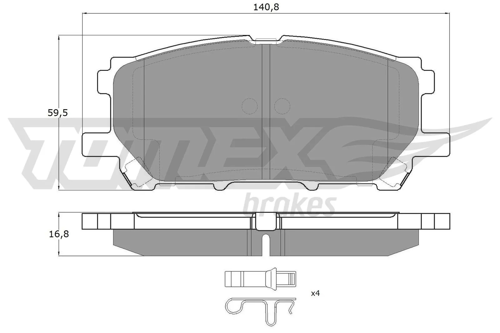 Brake Pad Set, disc brake TX 17-63