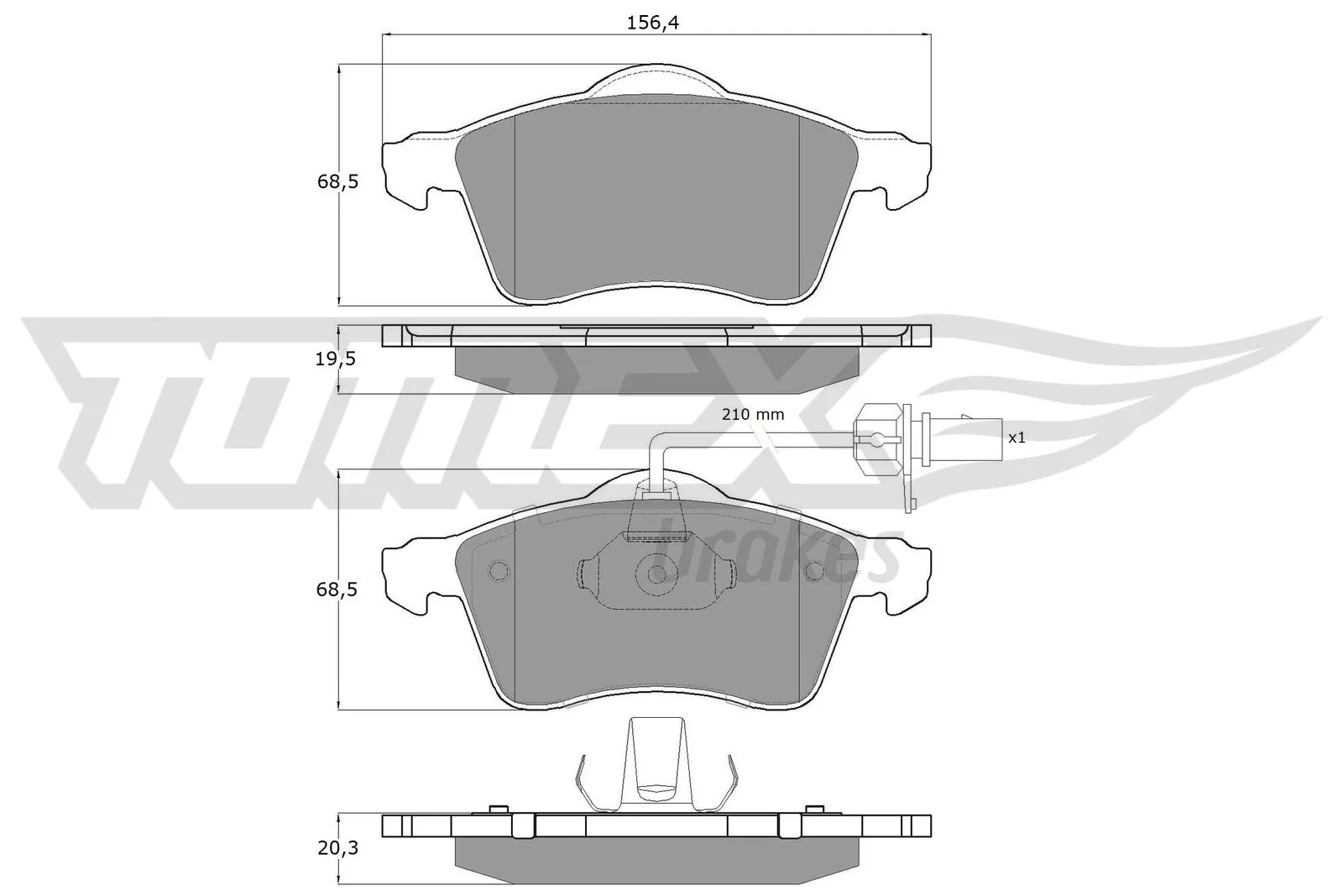 Brake Pad Set, disc brake TX 13-911