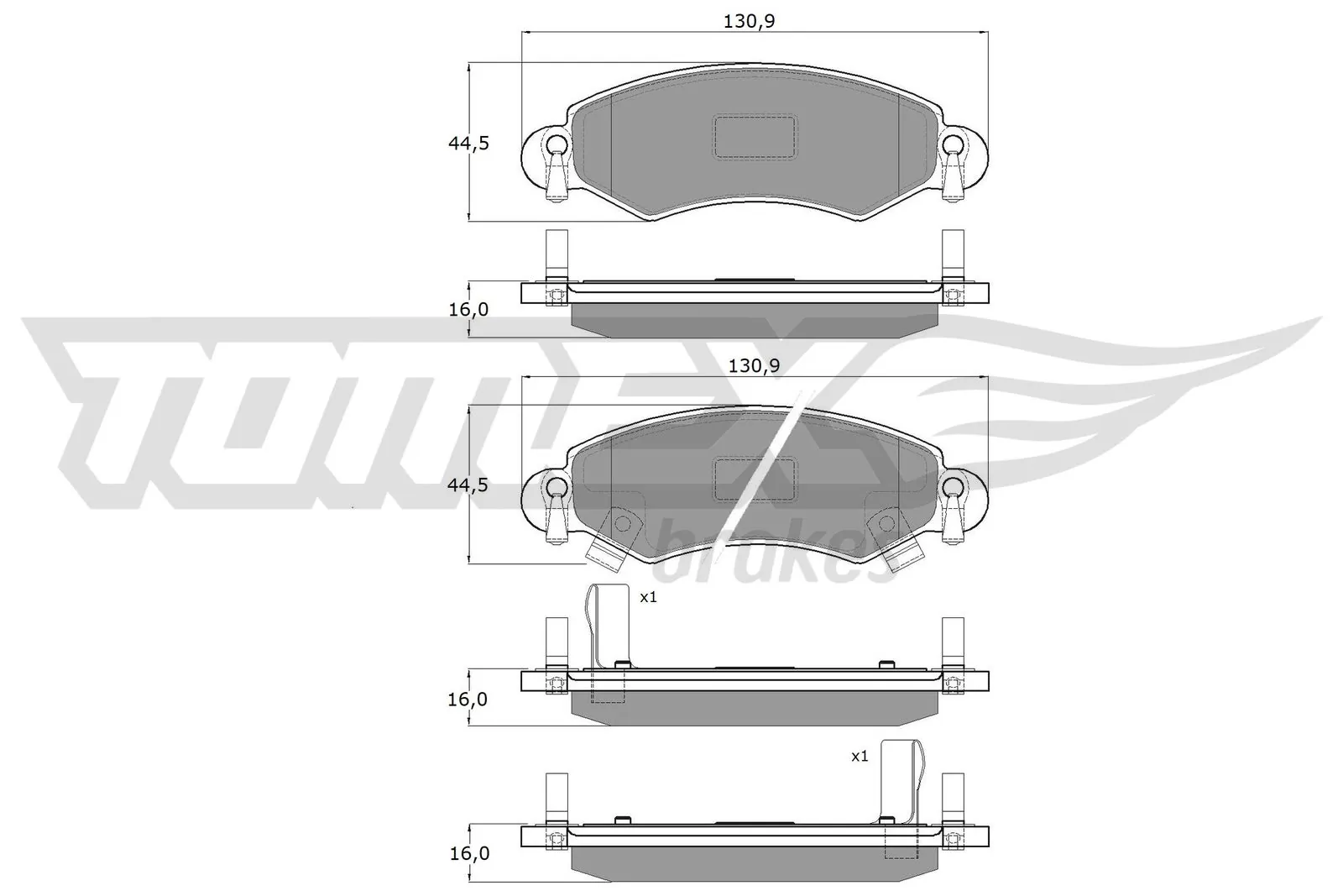 Brake Pad Set, disc brake TX 12-96