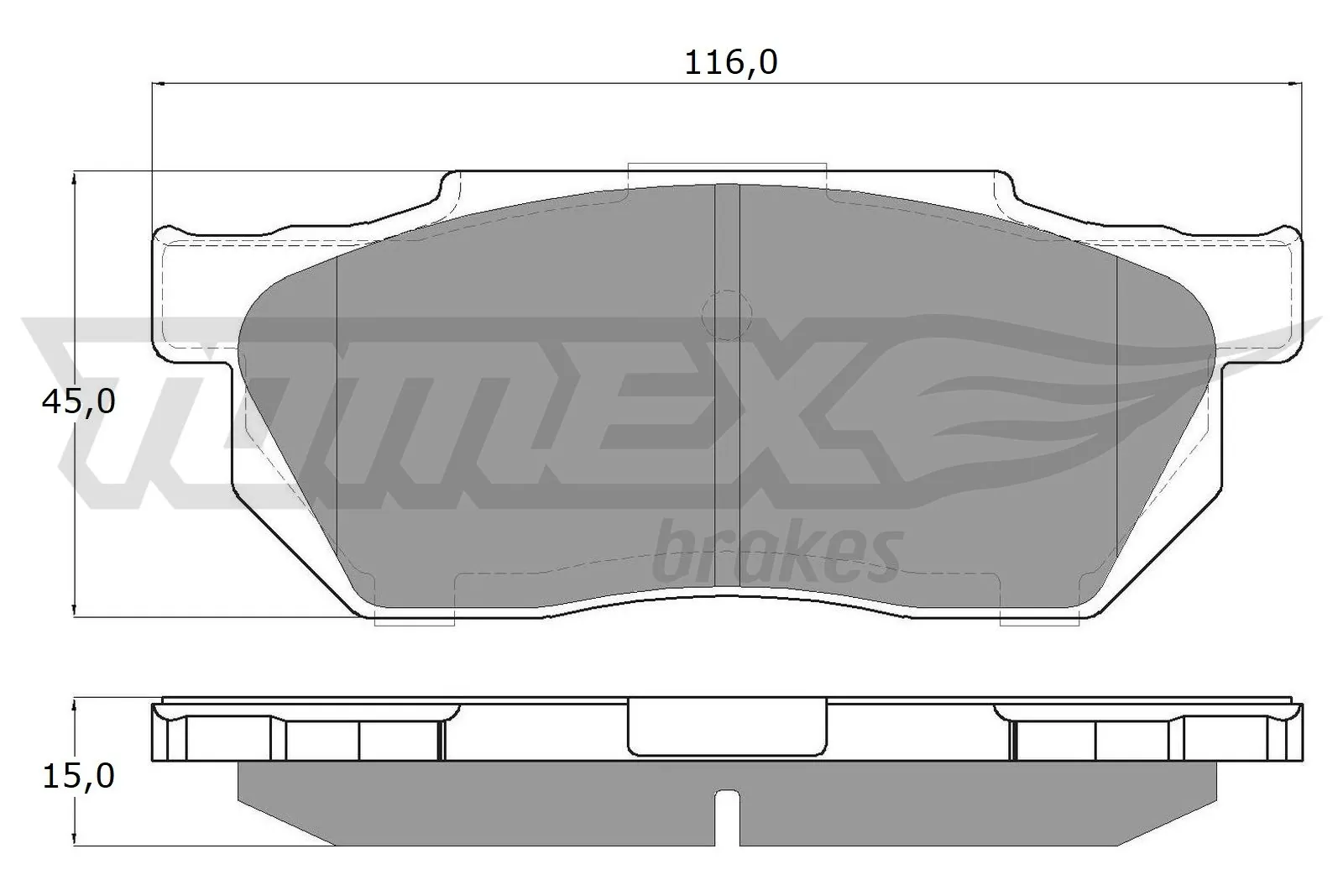 Brake Pad Set, disc brake TX 12-64