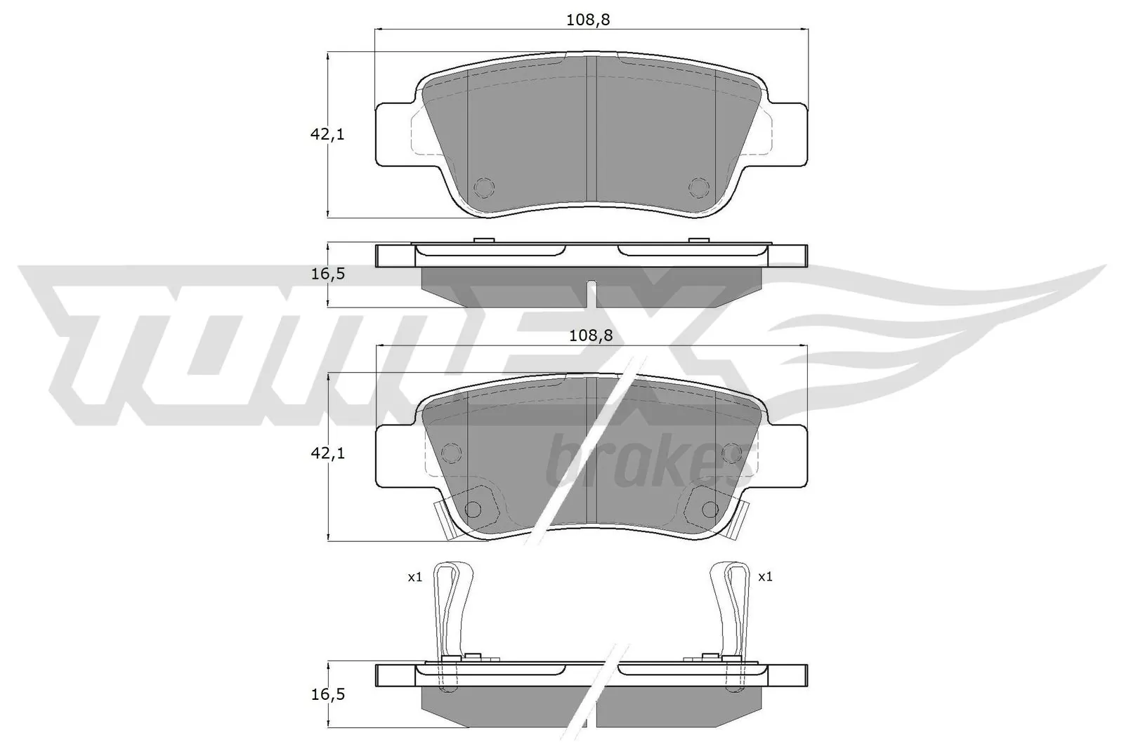 Brake Pad Set, disc brake TX 19-07
