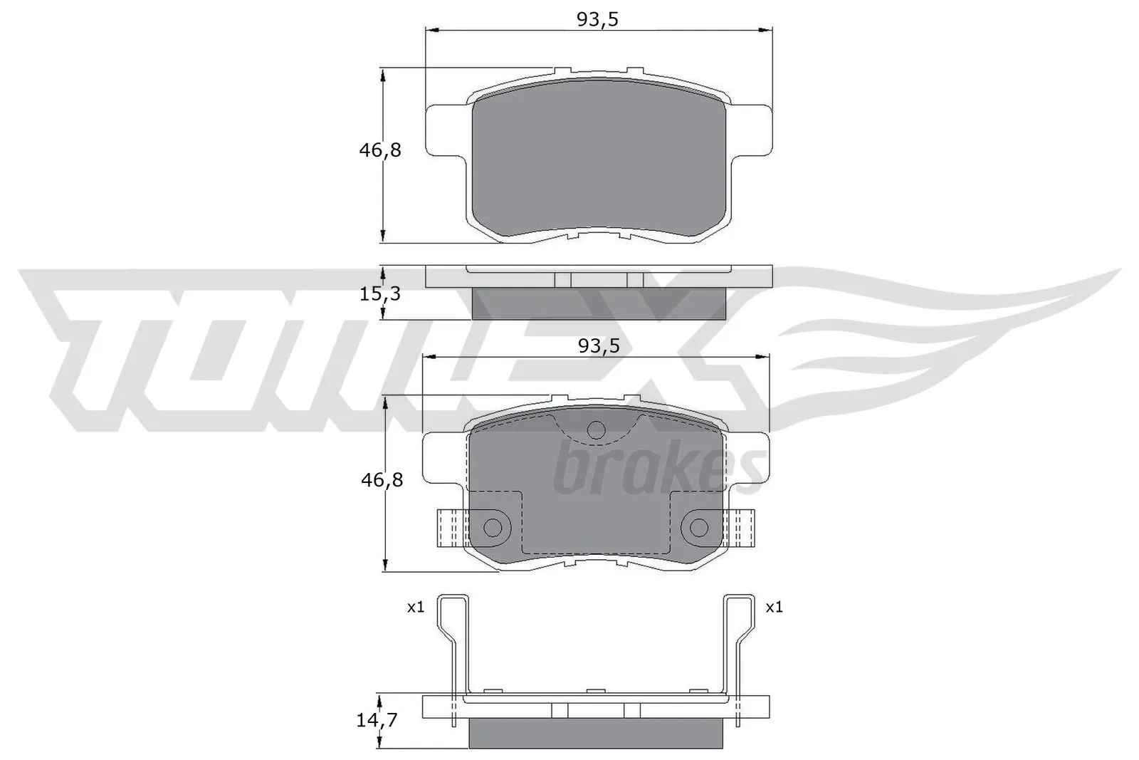 Brake Pad Set, disc brake TX 17-54
