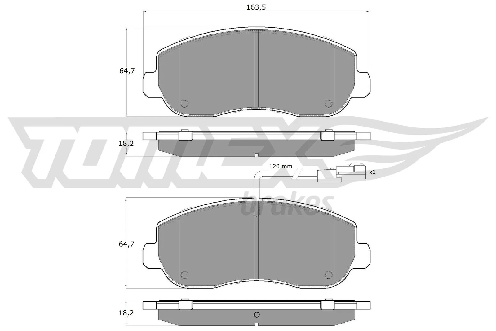 Brake Pad Set, disc brake TX 16-40