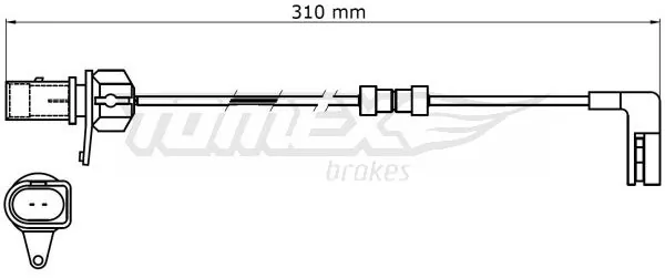 Warning Contact, brake pad wear TX 31-39