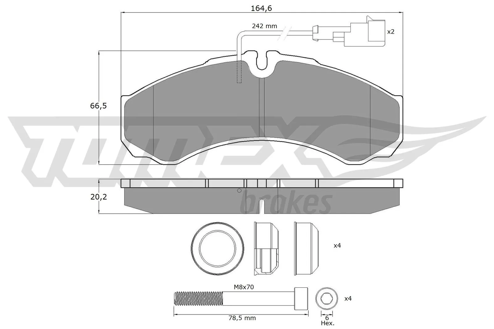 Brake Pad Set, disc brake TX 11-112
