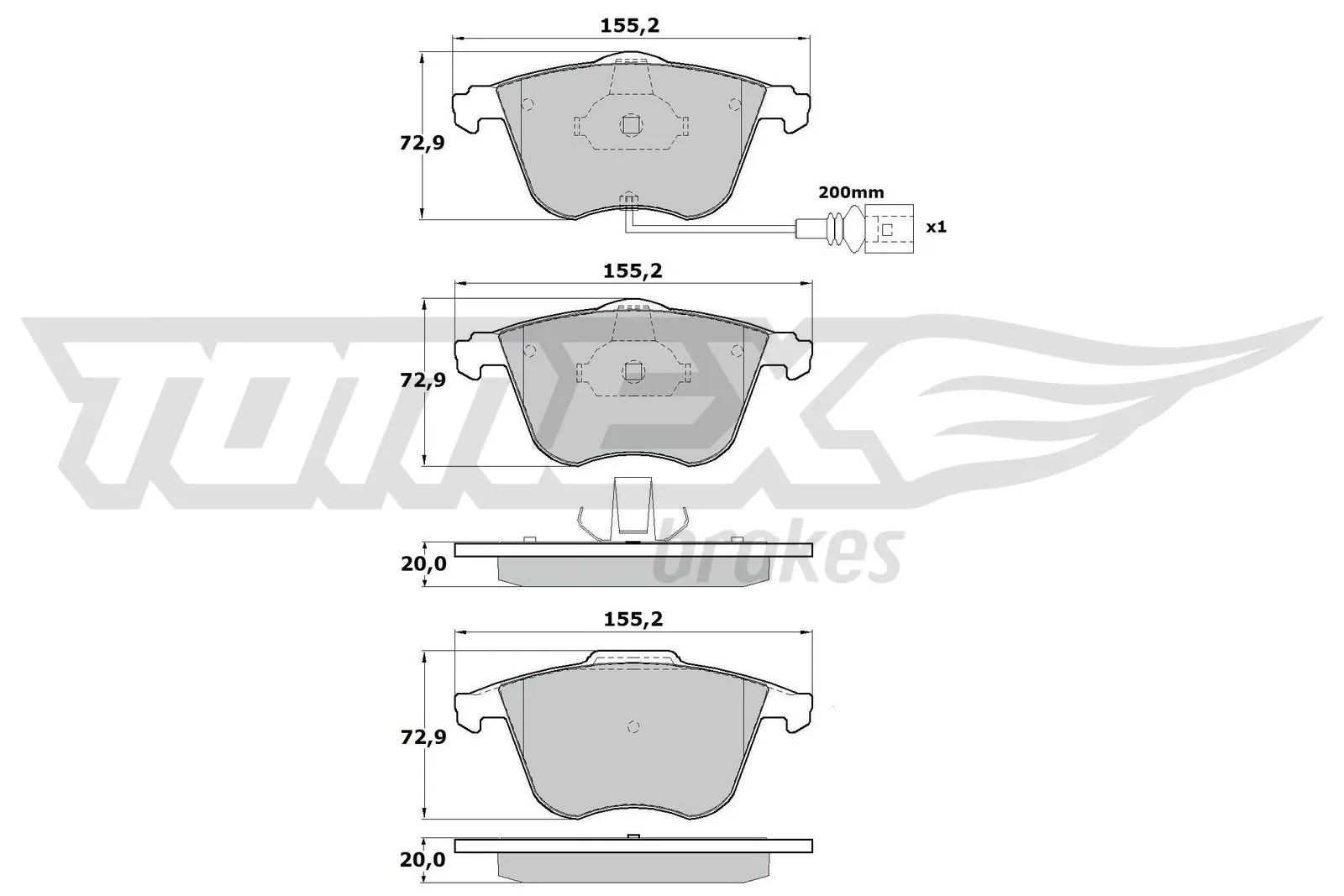 Brake Pad Set, disc brake TX 17-12