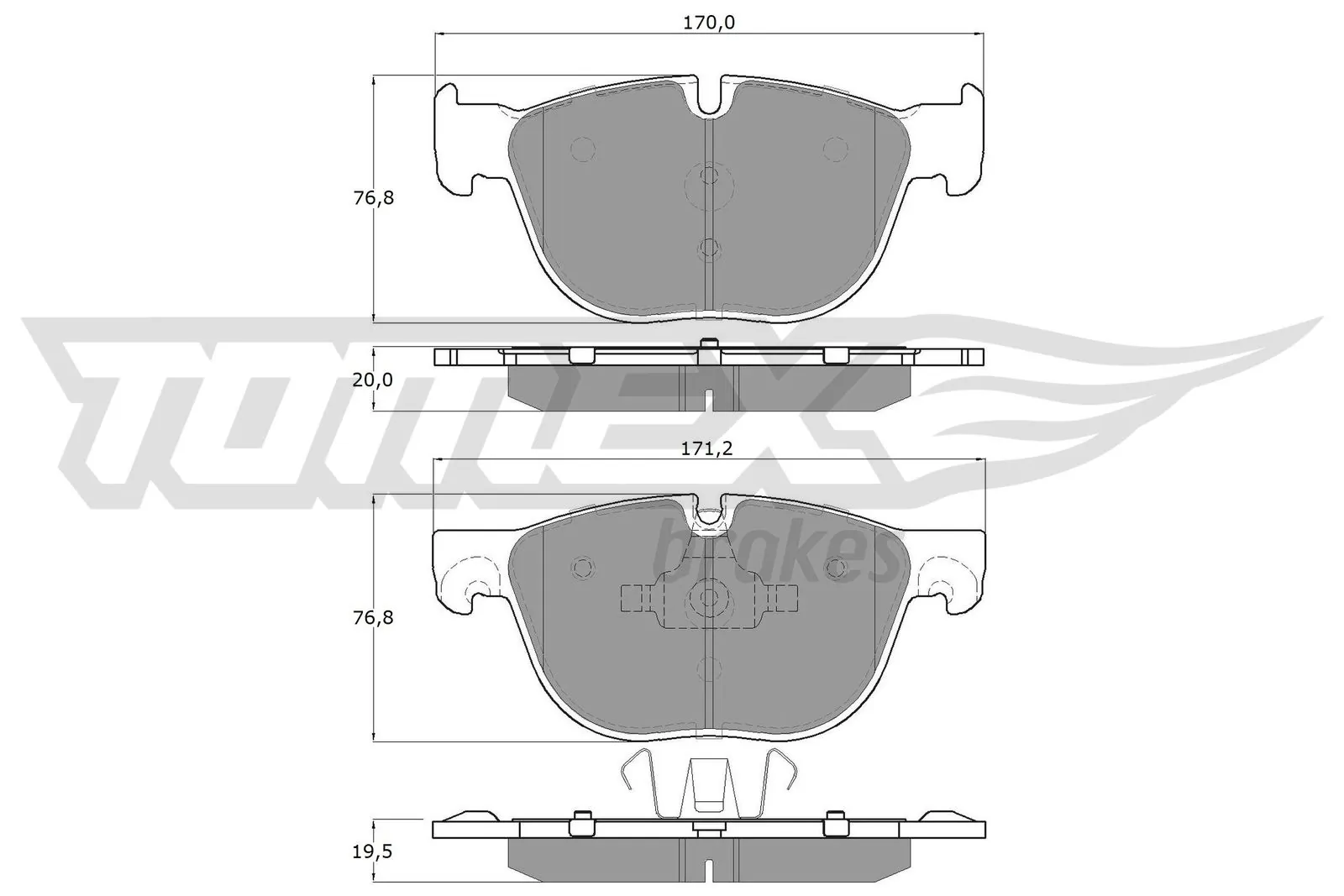 Brake Pad Set, disc brake TX 16-68