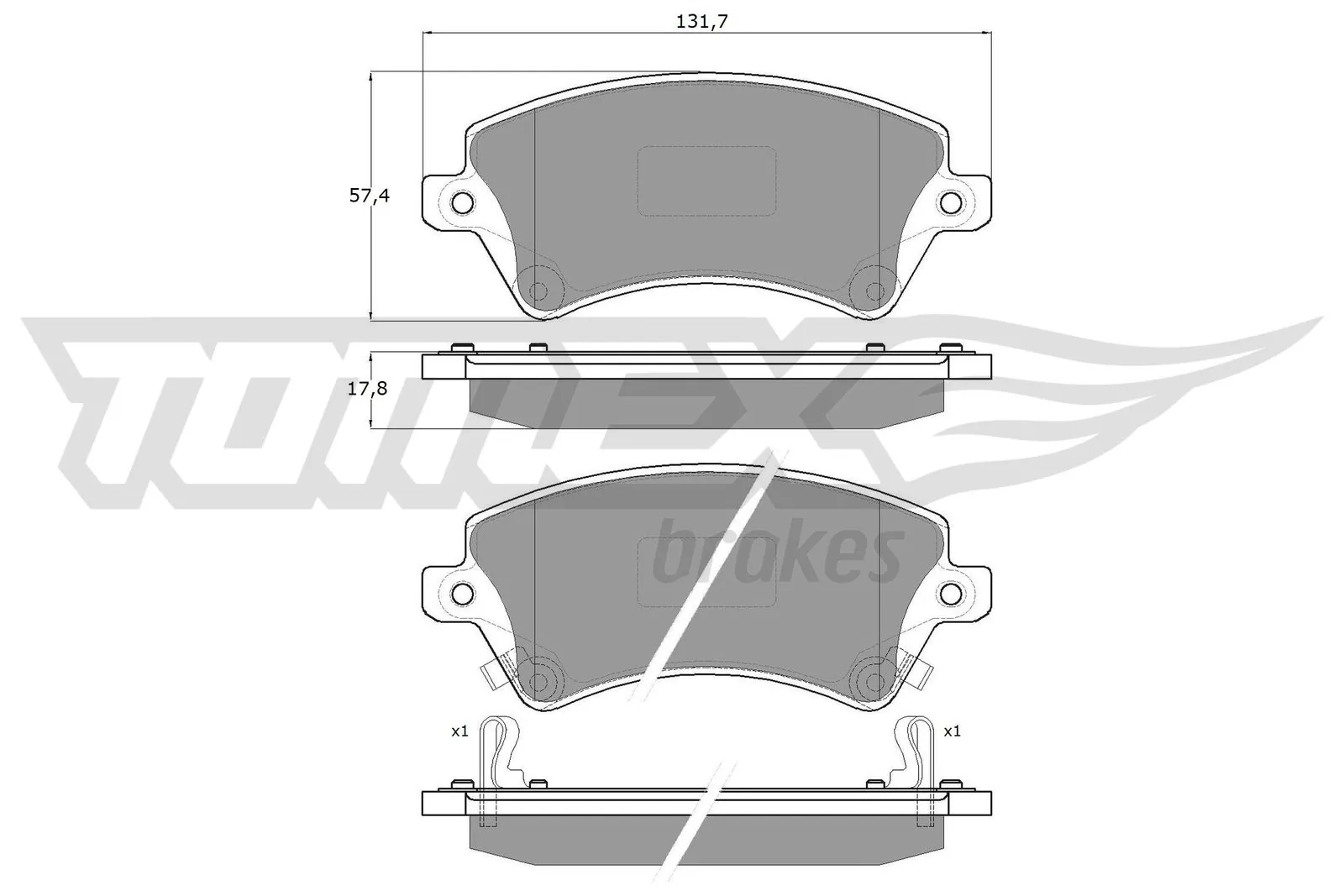 Brake Pad Set, disc brake TX 13-74