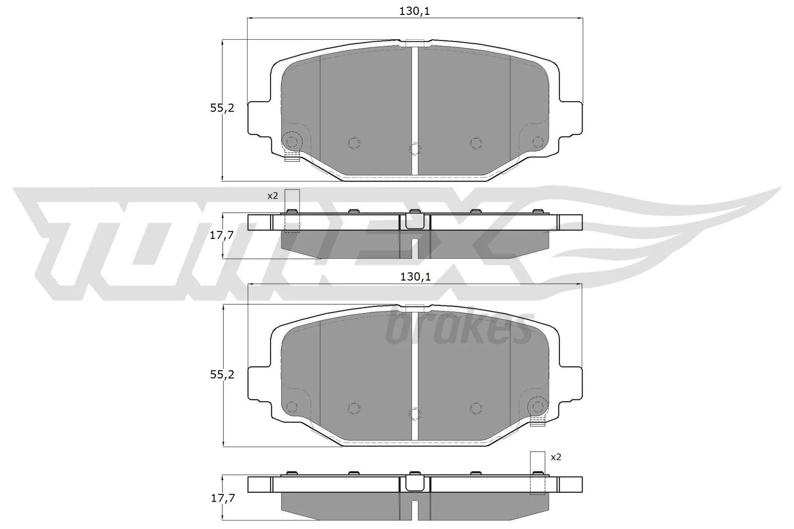 Brake Pad Set, disc brake TX 19-05
