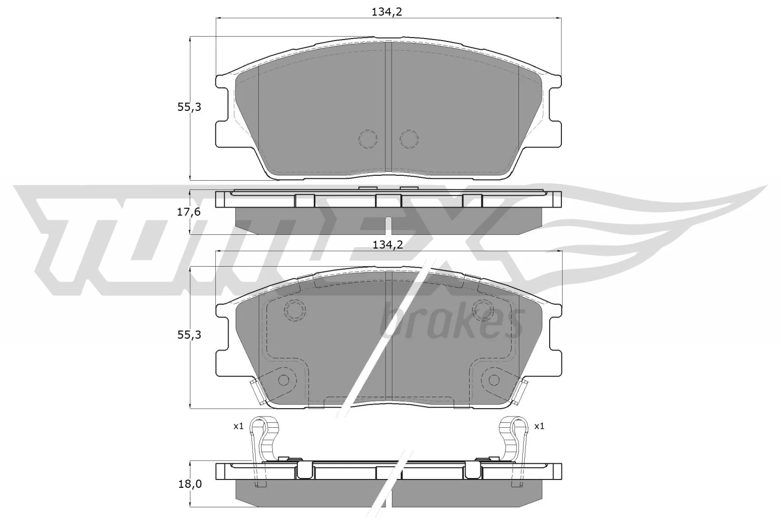 Brake Pad Set, disc brake TX 60-01