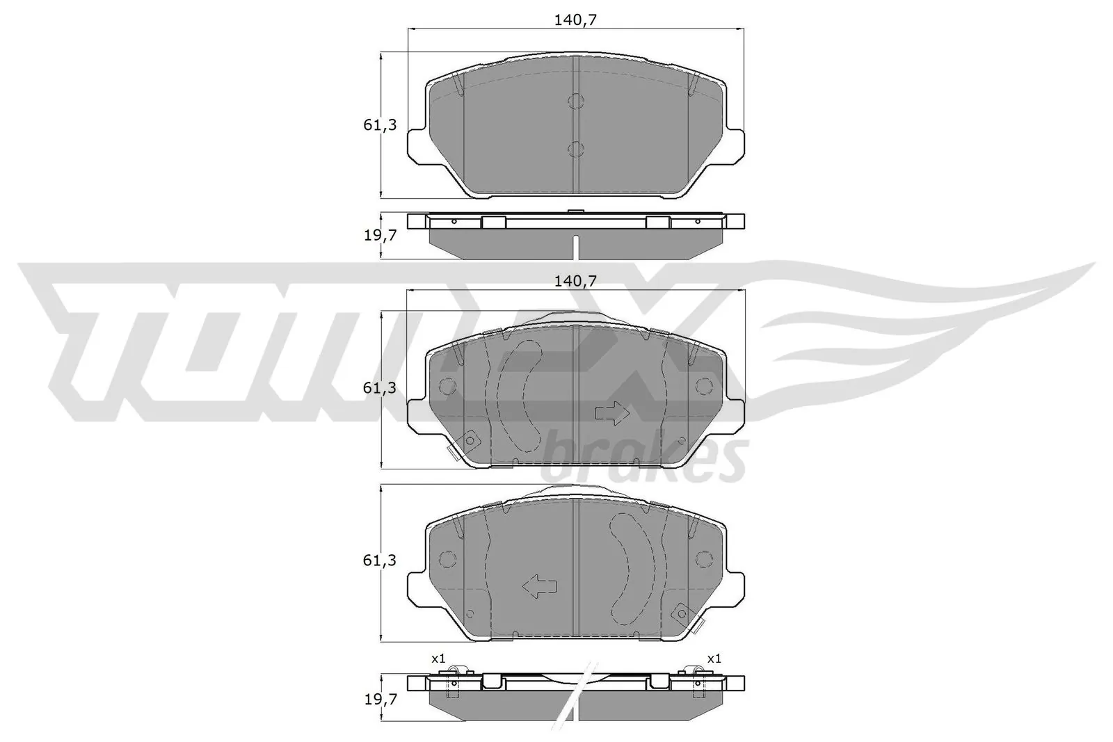Brake Pad Set, disc brake TX 19-60