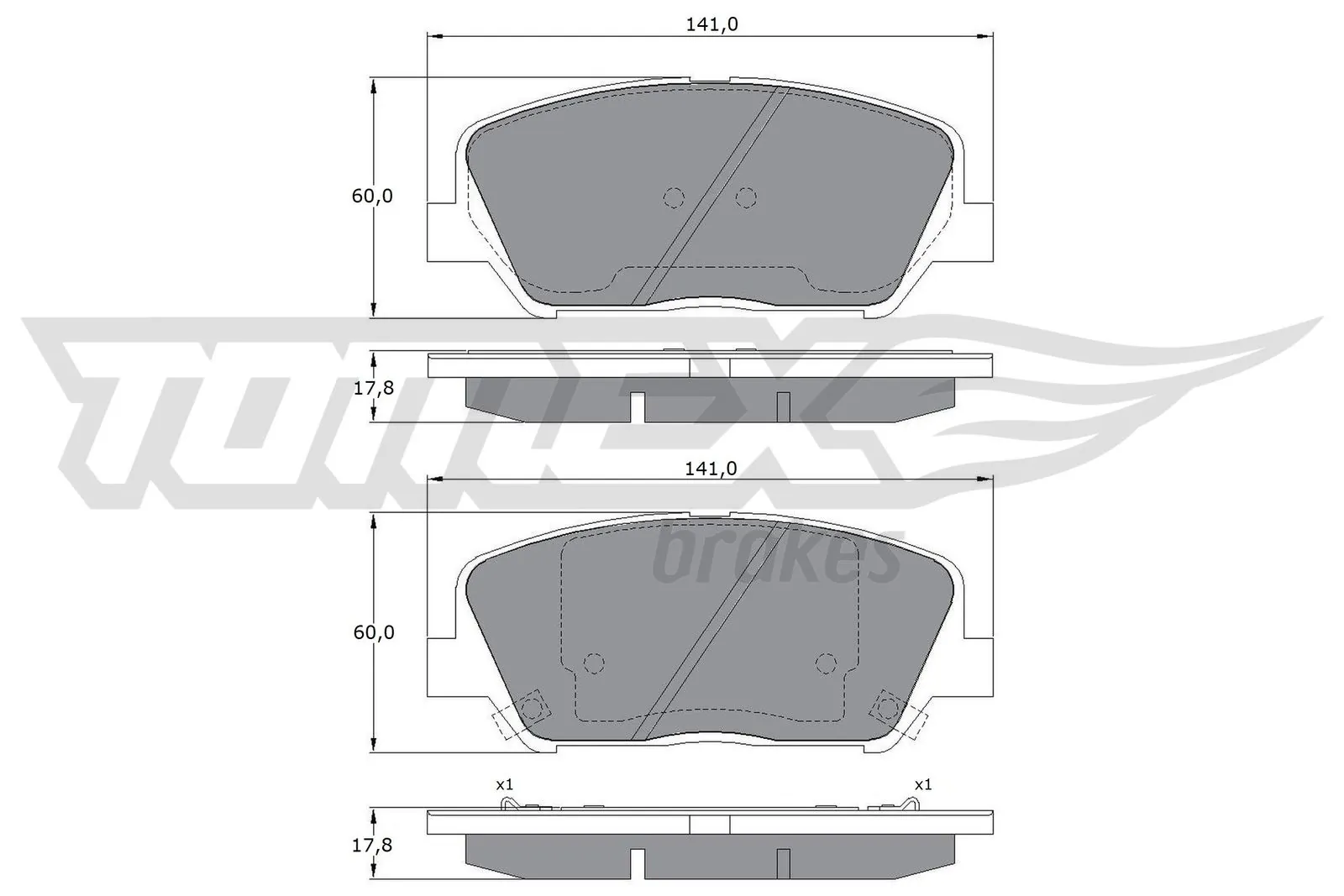 Brake Pad Set, disc brake TX 17-01