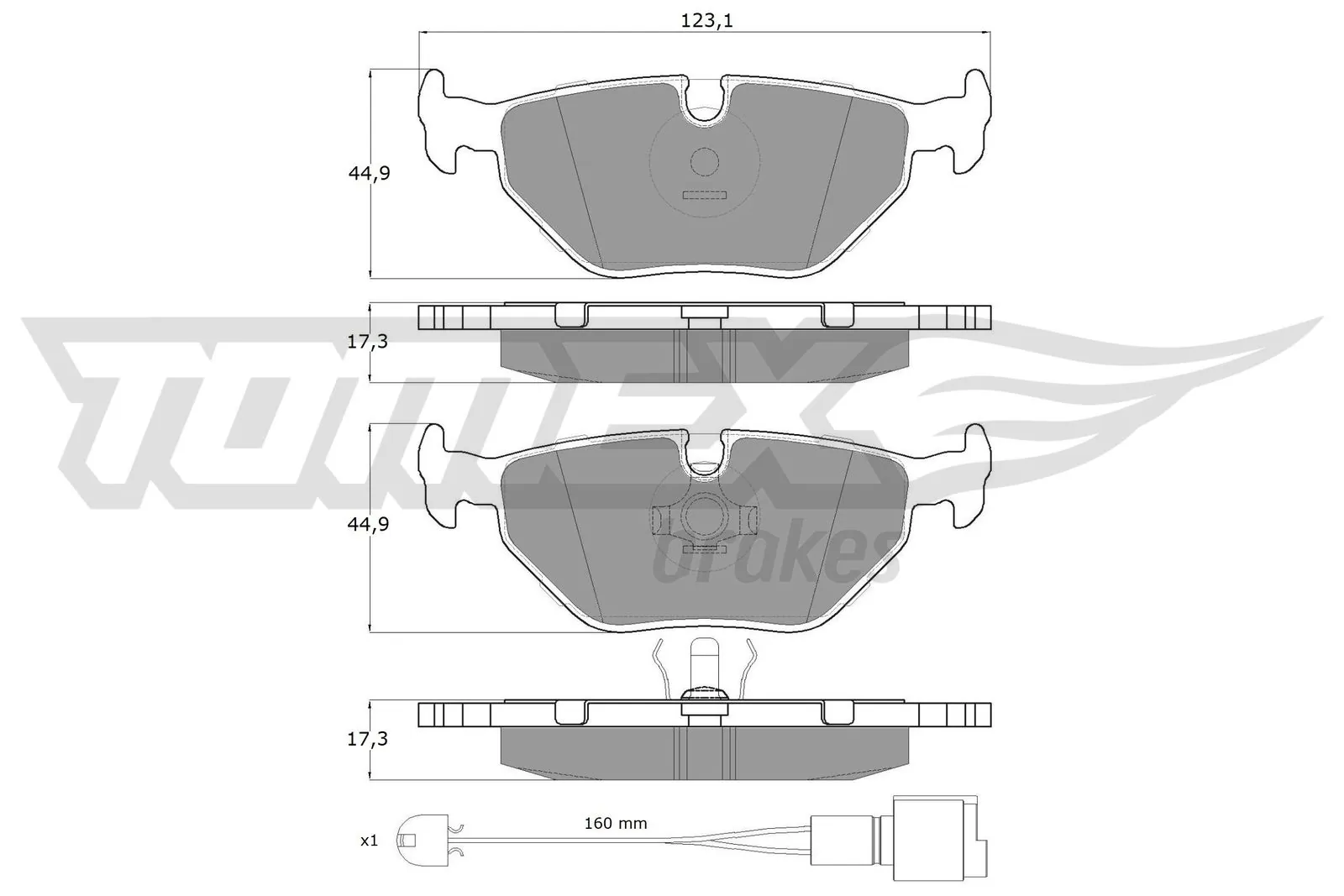 Brake Pad Set, disc brake TX 10-701