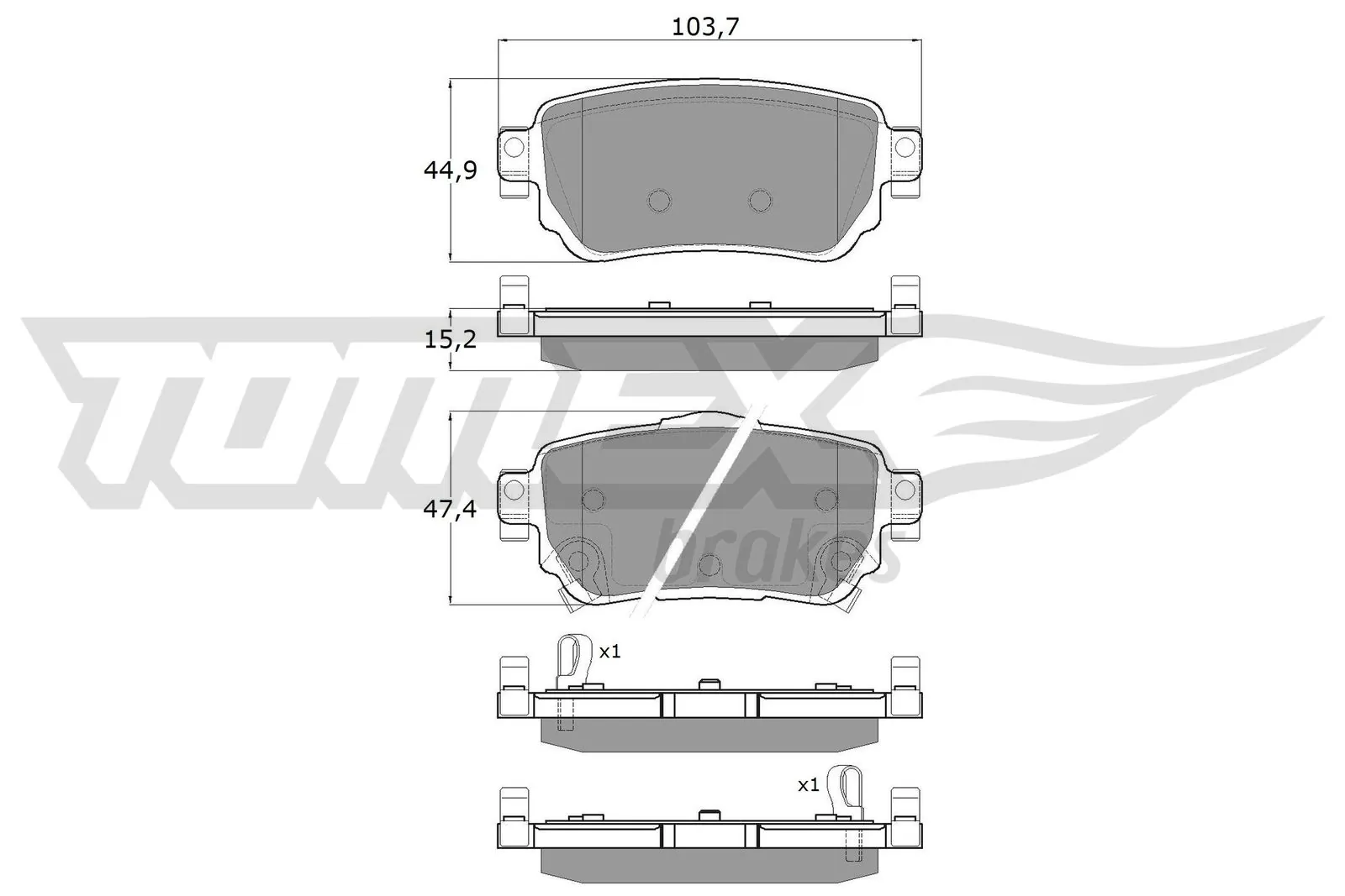 Brake Pad Set, disc brake TX 18-27